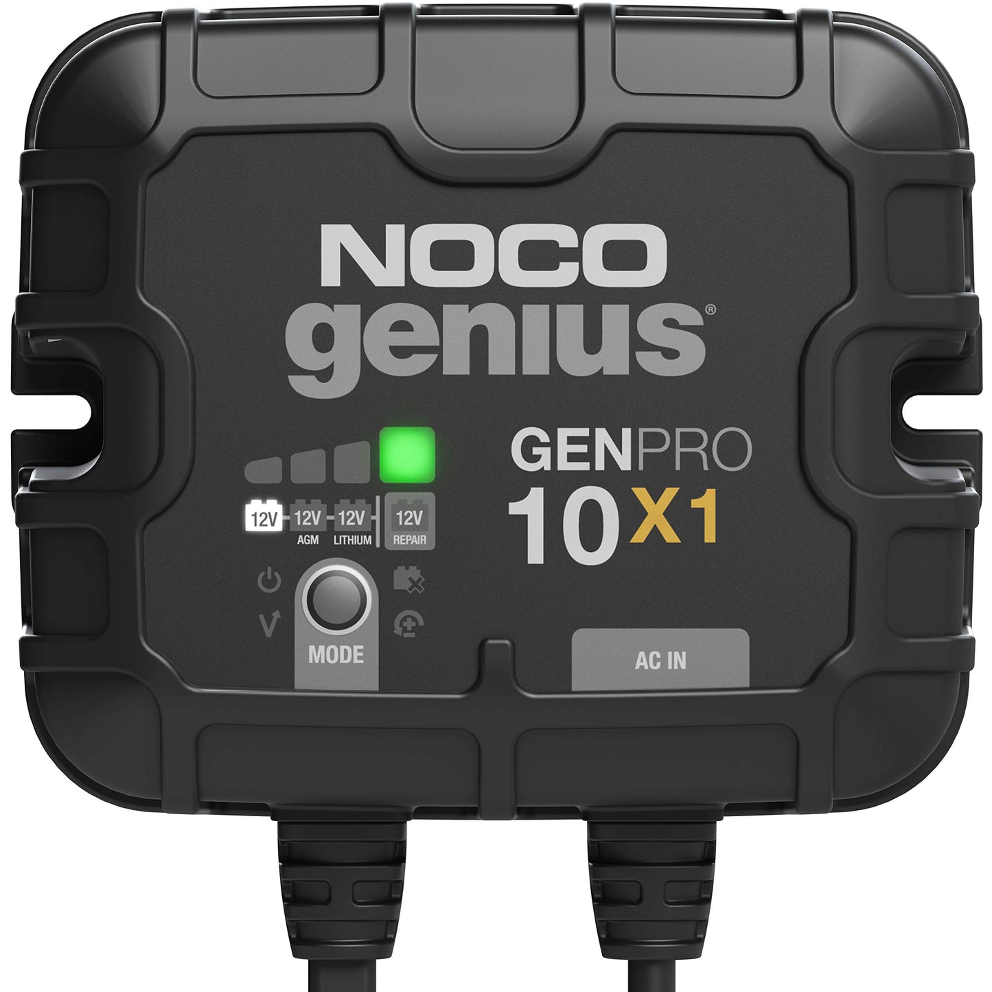 NOCO Genius GENPRO10X1, 1-Bank, 10-Amp (10-Amp per Bank) Fully-Automatic Smart Marine Charger, 12V Onboard Battery Charger, Battery Maintainer and Battery Desulfator with Temperature Compensation