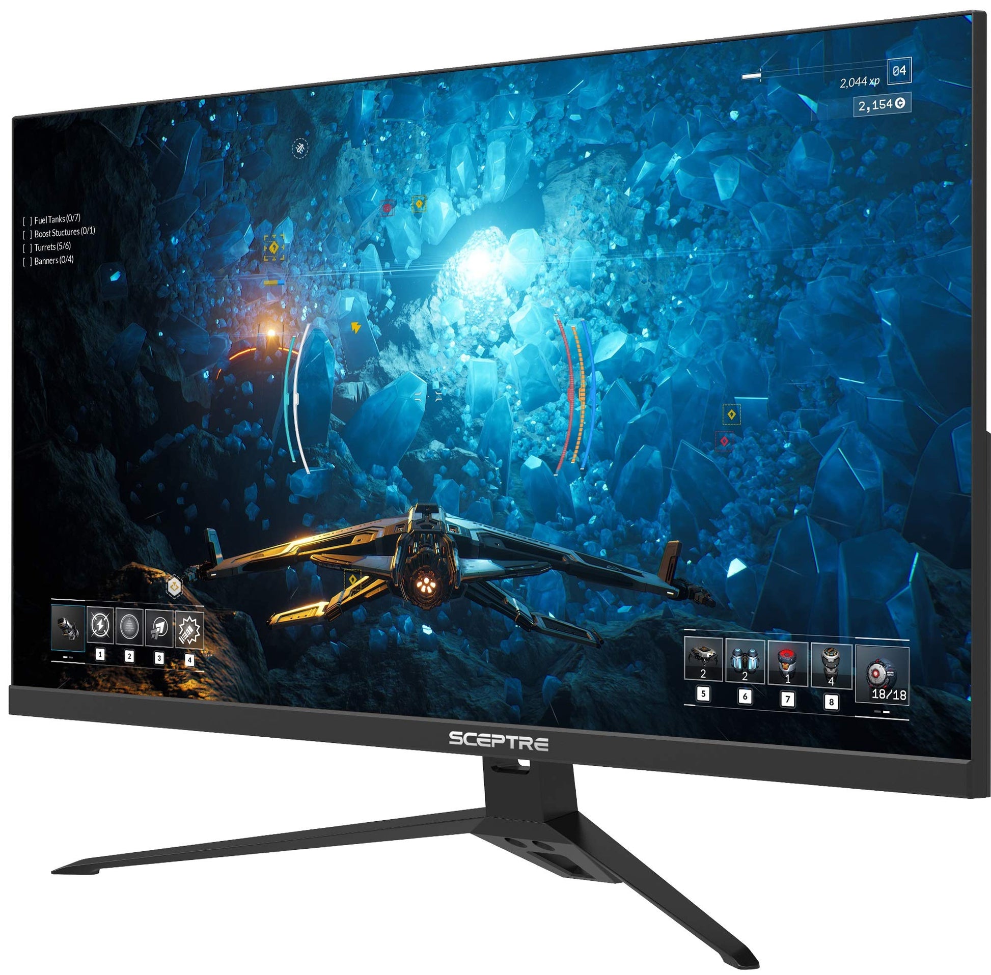 Monitor LED Gaming Sceptre 27 Pulgadas FHD 1080p IPS Gunmetal Negro Frecuencia 165Hz 144Hz 1ms DisplayPort HDMI con FreeSync y Altavoces Integrados