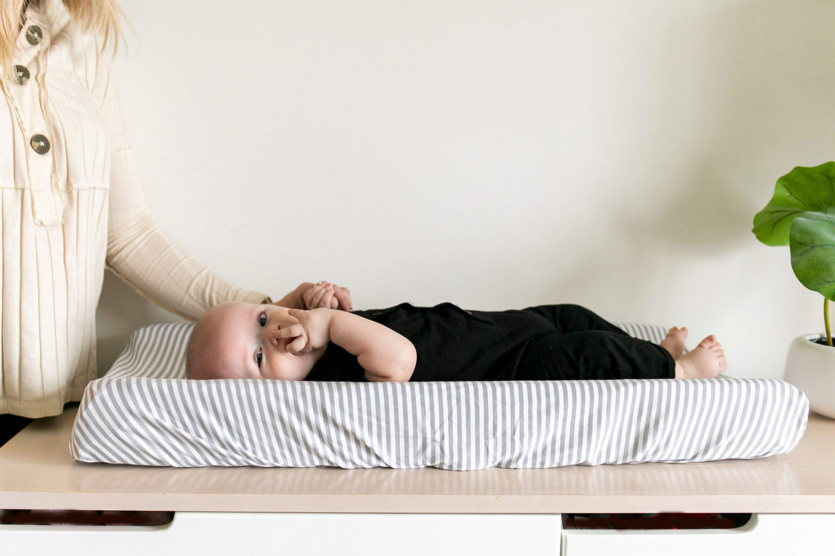 Premium Knit Diaper Changing Pad Cover"Everest" by Copper Pearl