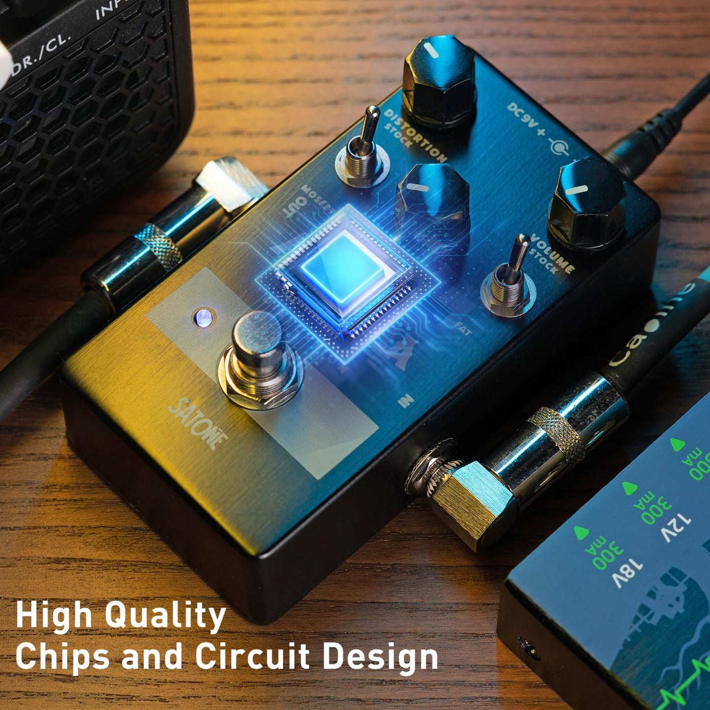 Pedal de Efecto Distorsión Satone S809 Neotoma Acústico con True Bypass para Guitarra Eléctrica Clásica