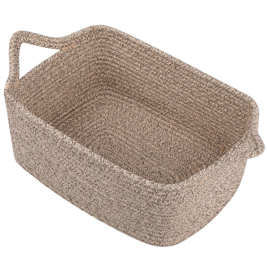 OIAHOMY Cesta tejida, cesta de regalo vacía con bolsas de regalo y cintas, cestas de cuerda para baby shower, cestas de almacenamiento con asas para guardería, organizador de juguetes para mascotas