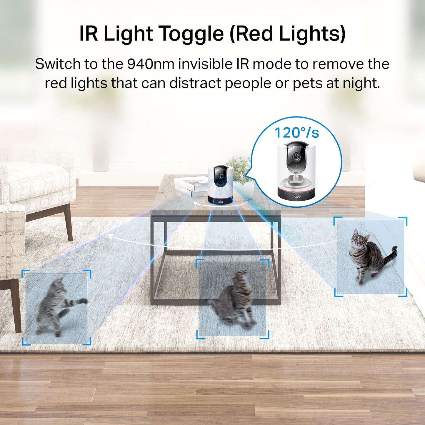 Cámara Wi-Fi TP-Link Tapo C225 Blanco con Detección AI y Visión Nocturna a Todo Color