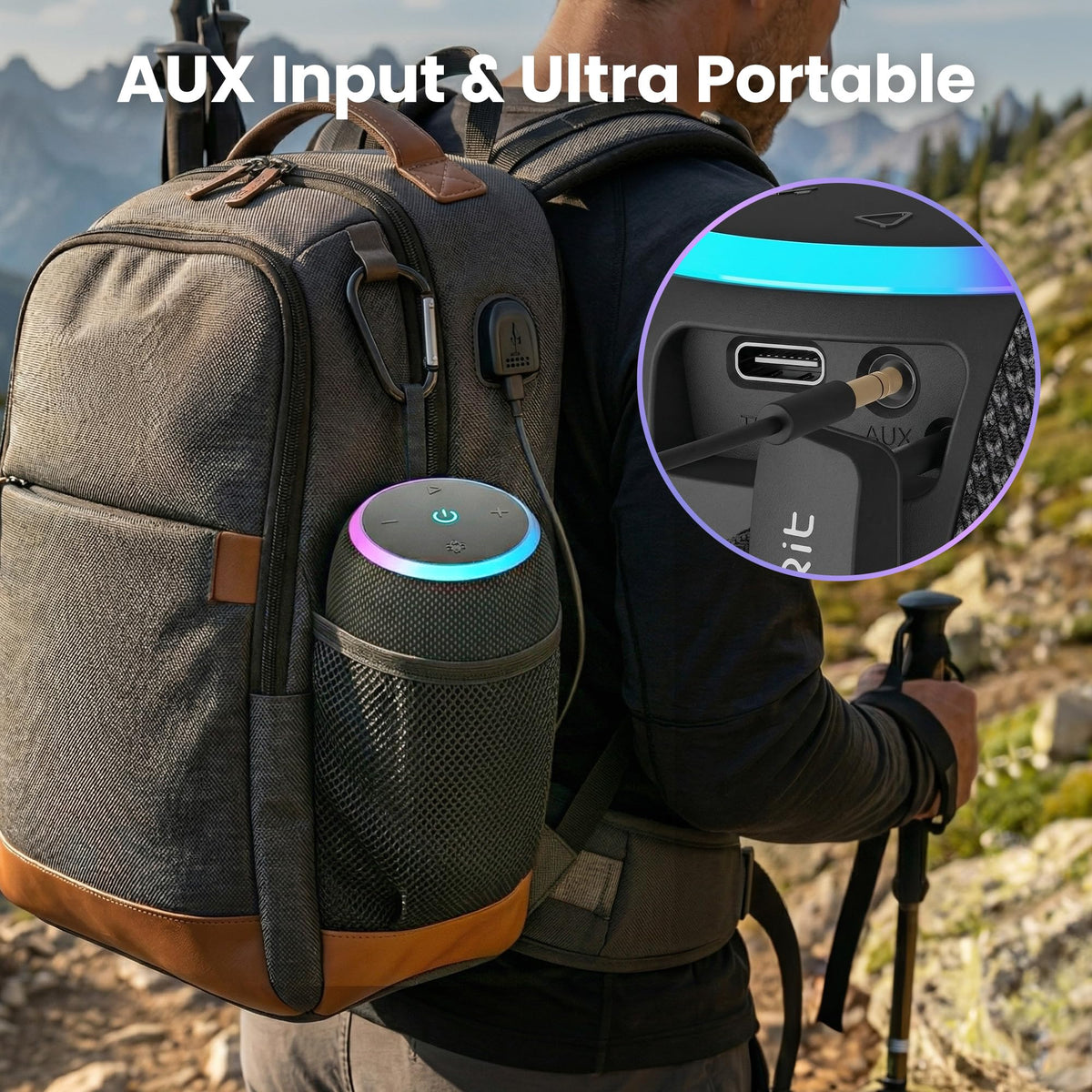 Altavoz Bluetooth Portátil GEARit Impermeable Pequeño Inalámbrico Mini