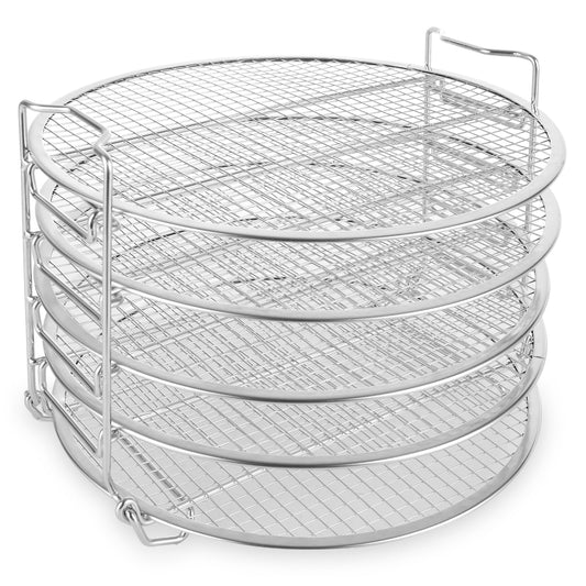 GBACHOOSE - Estante deshidratador para parrilla Ninja Foodi AG300, estante de freidora de aire, 5 accesorios apilables, de acero sin olor, compatibles con olla de presión Ninja Foodi y freidora de