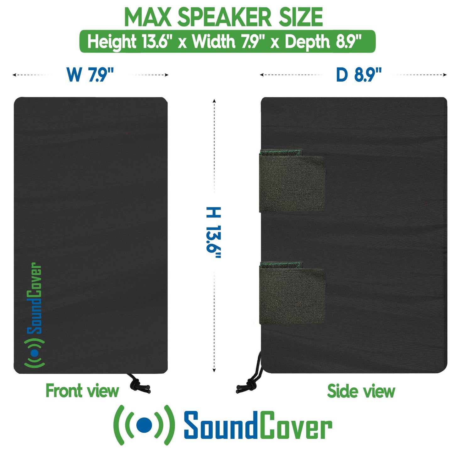 Protección solar, antipolvo y de agua para altavoces al aire libre– Cubiertas para altavoces al aire libre para Yamaha AW294BL, Tecnología Definitiva AW 5500, Polk Audio Atrium 6 por Sound Cover, Negro, Two Covers, 2