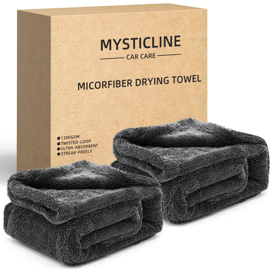 Toallas de Microfibra Mysticline Azul, Ultra Absorbentes sin Pelusa Residual para Coches