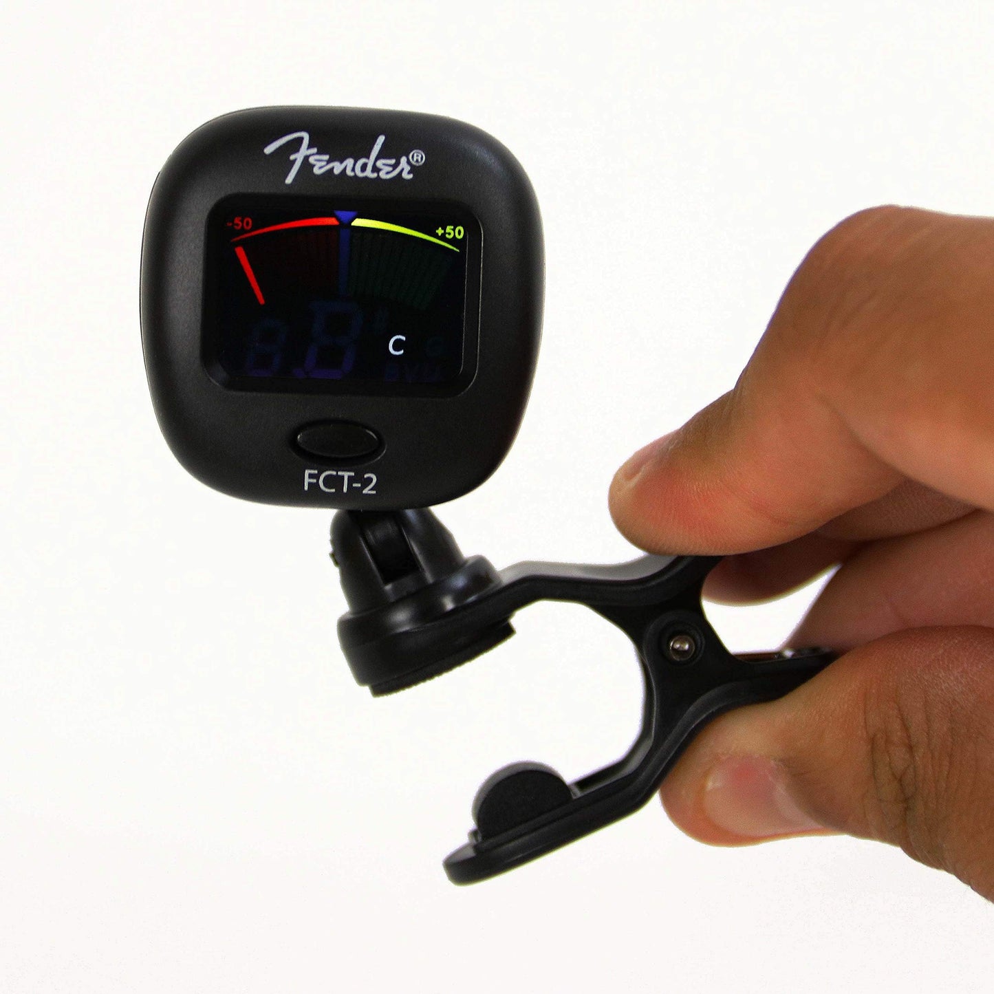 Fender FT-2 Pro Clip On Sintonizador con visualización en color para Guitarra Acústica, Guitarra eléctrica, ukelele, mandolina, violín,, Viola, Cello, mandola, de graves y Banjo