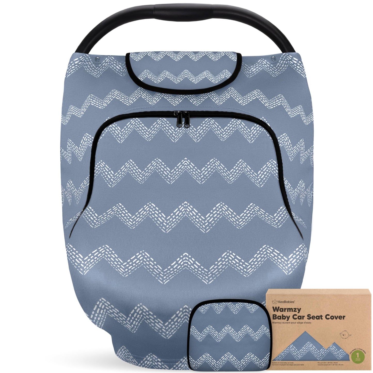 KeaBabies - Funda para asiento de coche de invierno para bebé, recién nacido, ajuste universal, para bebé niña, niño, transpirable, manta ligera, fácil de usar, toldo para carriola, lluvia, viento