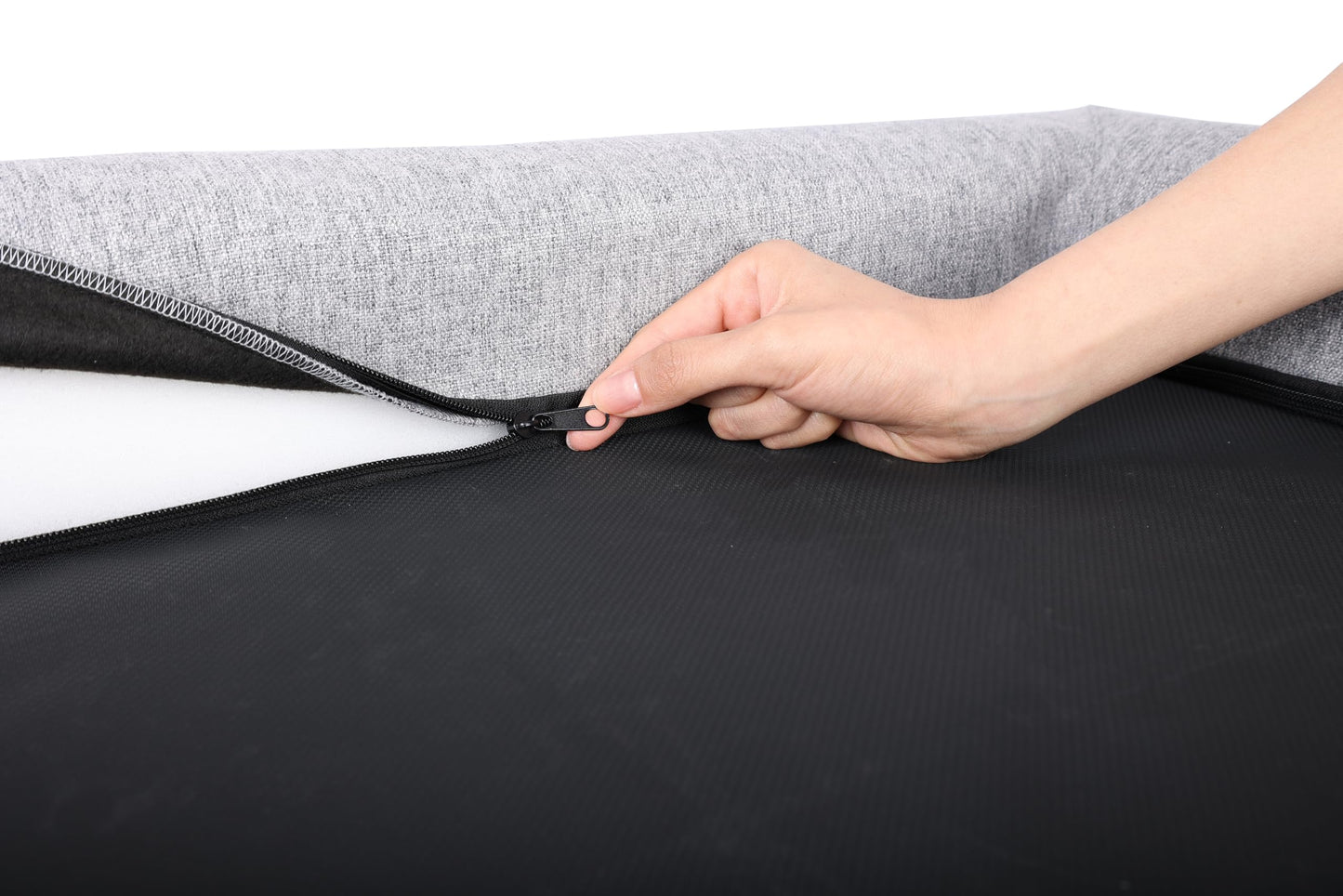 Cama Ortopédica para Mascota pet2go Gris Claro Funda Removible Tamaño X-Large