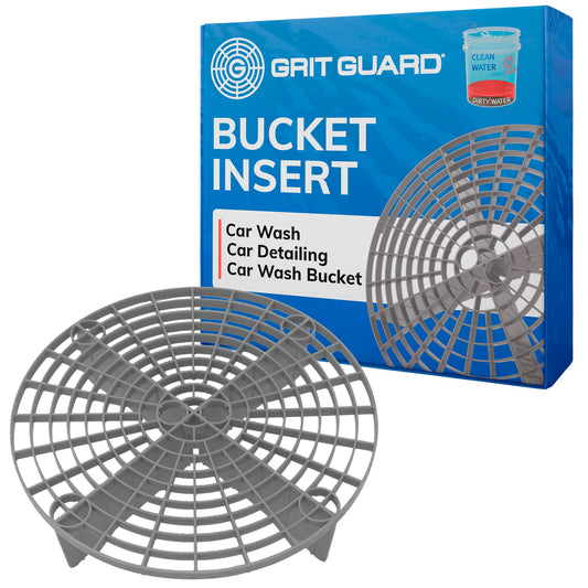Grit Guard The Original Silver Bucket Insert – cubeta de lavado de coche de 10 pulgadas de diámetro para lavado de coches, detalles compatibles con cubos de 3.5, 4, 5 y 6 galones