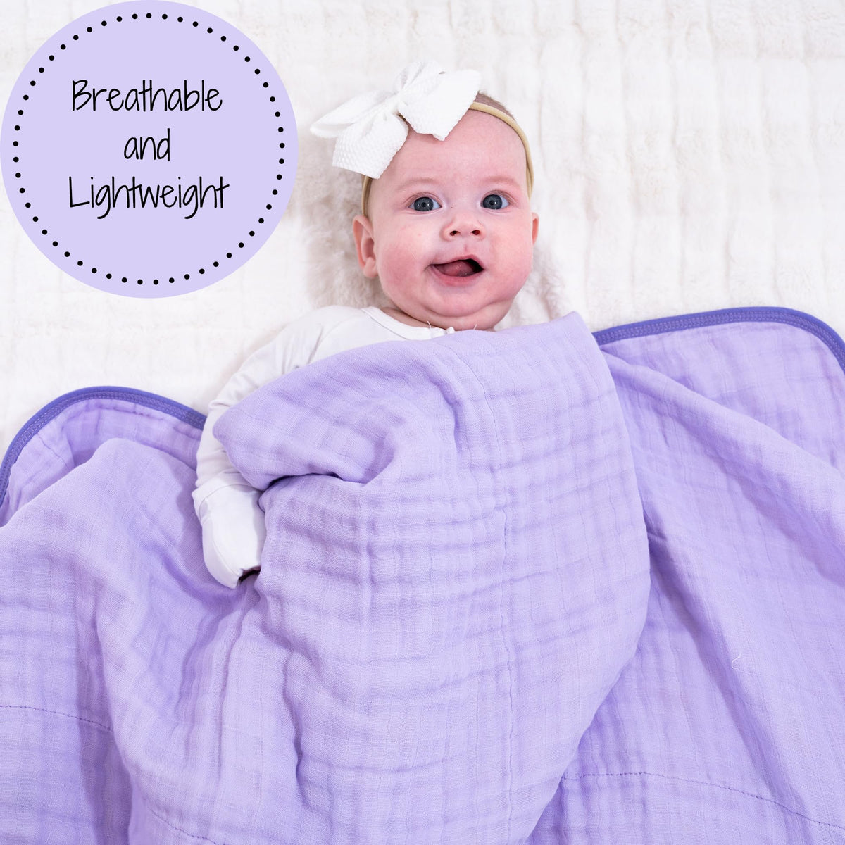 LollyBanks Manta para bebé, edredón 100% algodón de muselina para niños y niñas, edredón para niños de 47 x 47 pulgadas, edredón suave y acogedor de 6 capas para recién nacidos, edredón ligero para