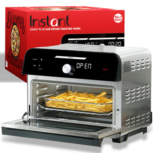 Instant Pot Omni Plus 19QT/18L - Freidora de aire para horno tostador, funciones 10 en 1, se adapta a pizza de 12 pulgadas, crujiente, asado, tostado, caliente, convección, más de 100 recetas en la