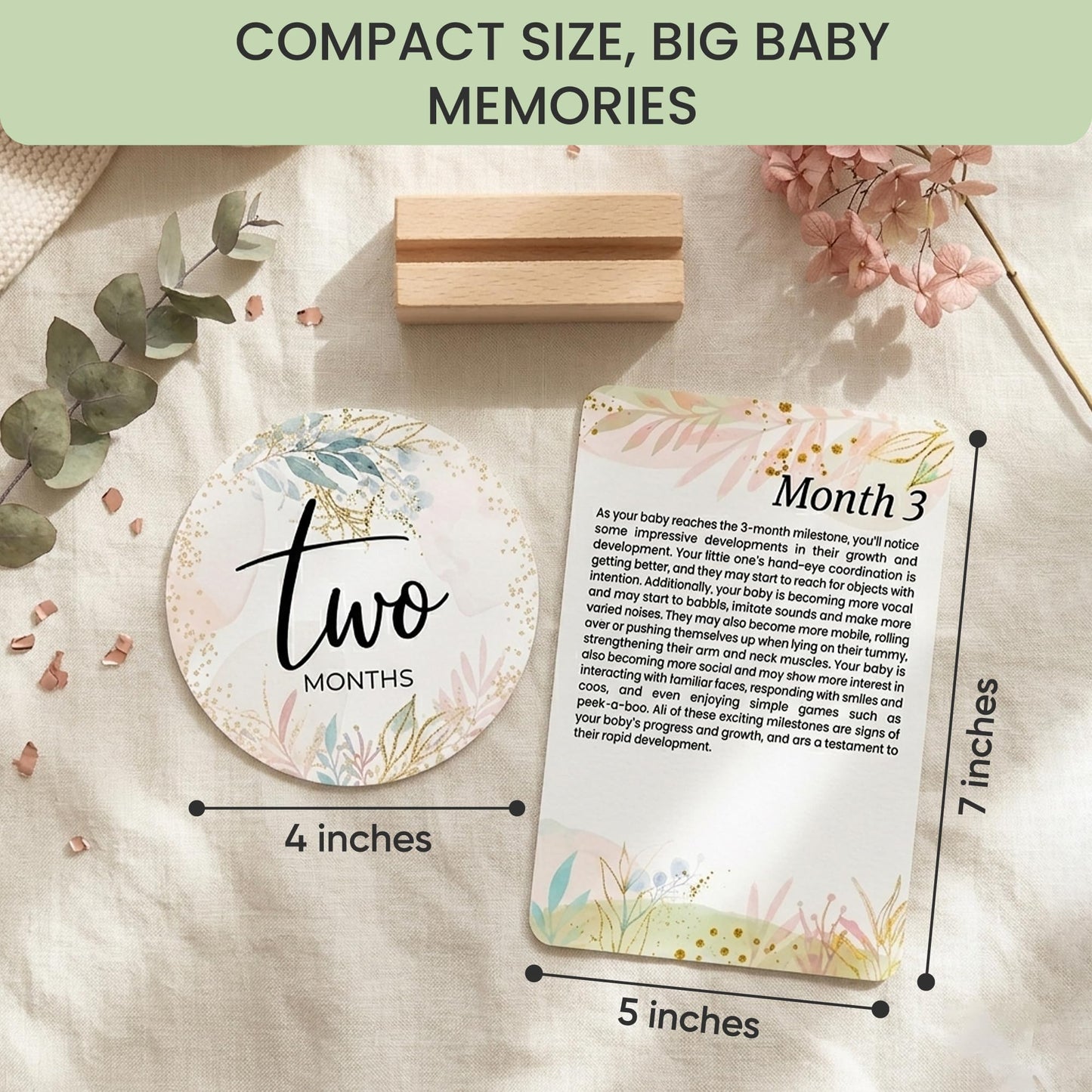 Lumont Baby - Tarjetas de hito mensuales, tarjetas de oración y tarjetas de afirmación positiva para mujeres, esenciales posparto, regalos para nuevas madres para mujeres después del nacimiento,