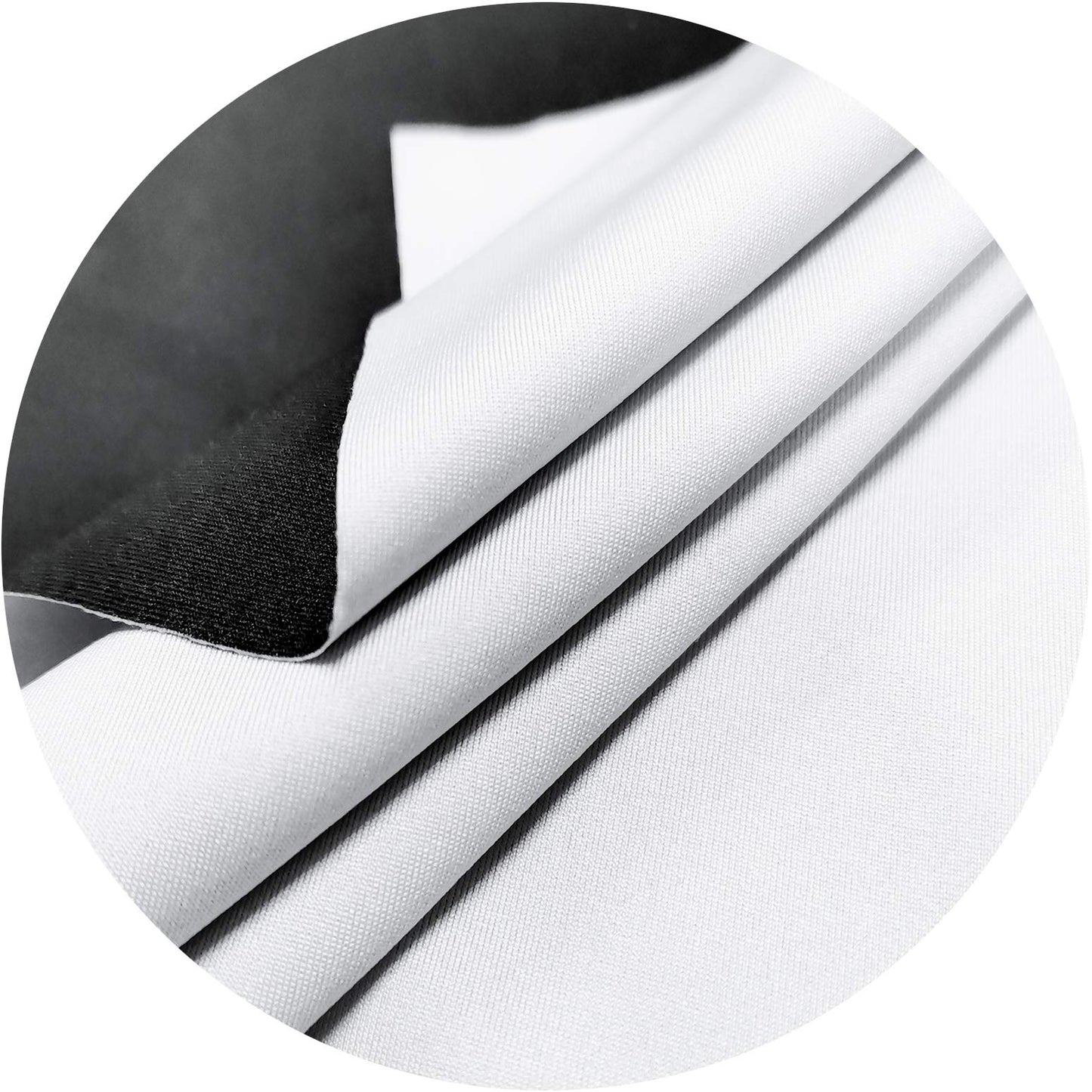 visualización de proyector de material elástico de 59 x 105 pulgadas para visualización de proyección máxima de 130 pulgadas, 16:9 pulgadas, respaldo negro económico 4K Ultra HD tela textil de poliéster