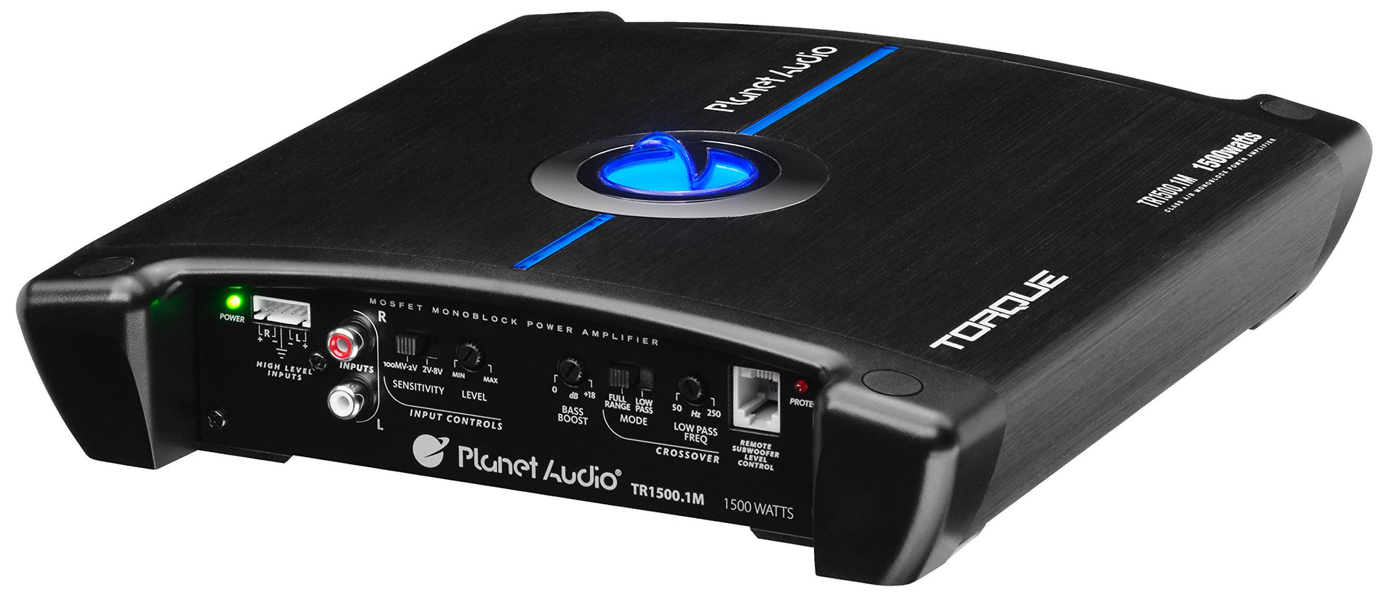 Amplificador de Coche Planet Audio TR1500.1M 1500 W Mosfet Monobloque Clase A/B Estable con Control Remoto de Subwoofer