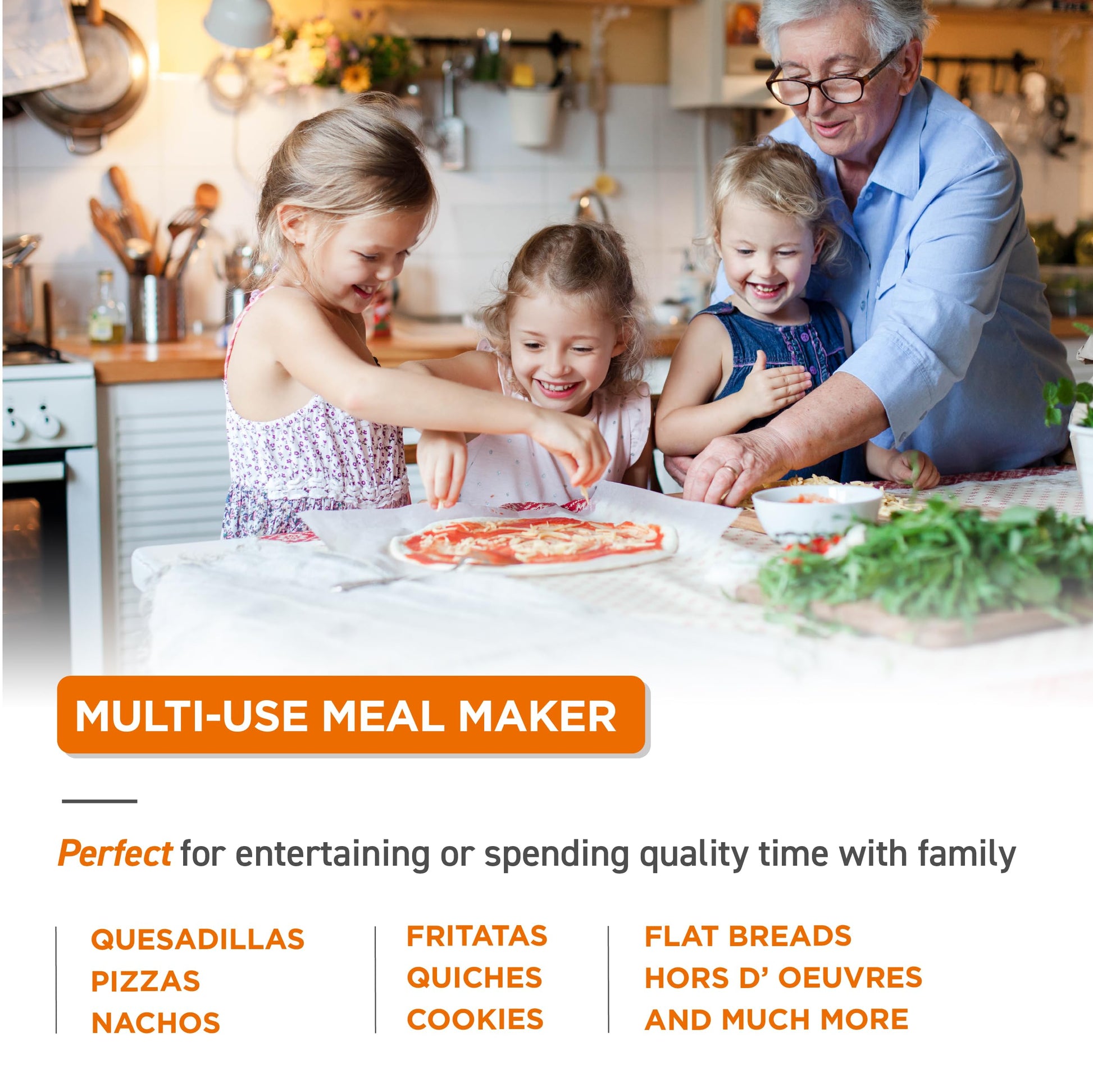Commercial Chef CHQP12R - Pizzera para encimera de 12 pulgadas