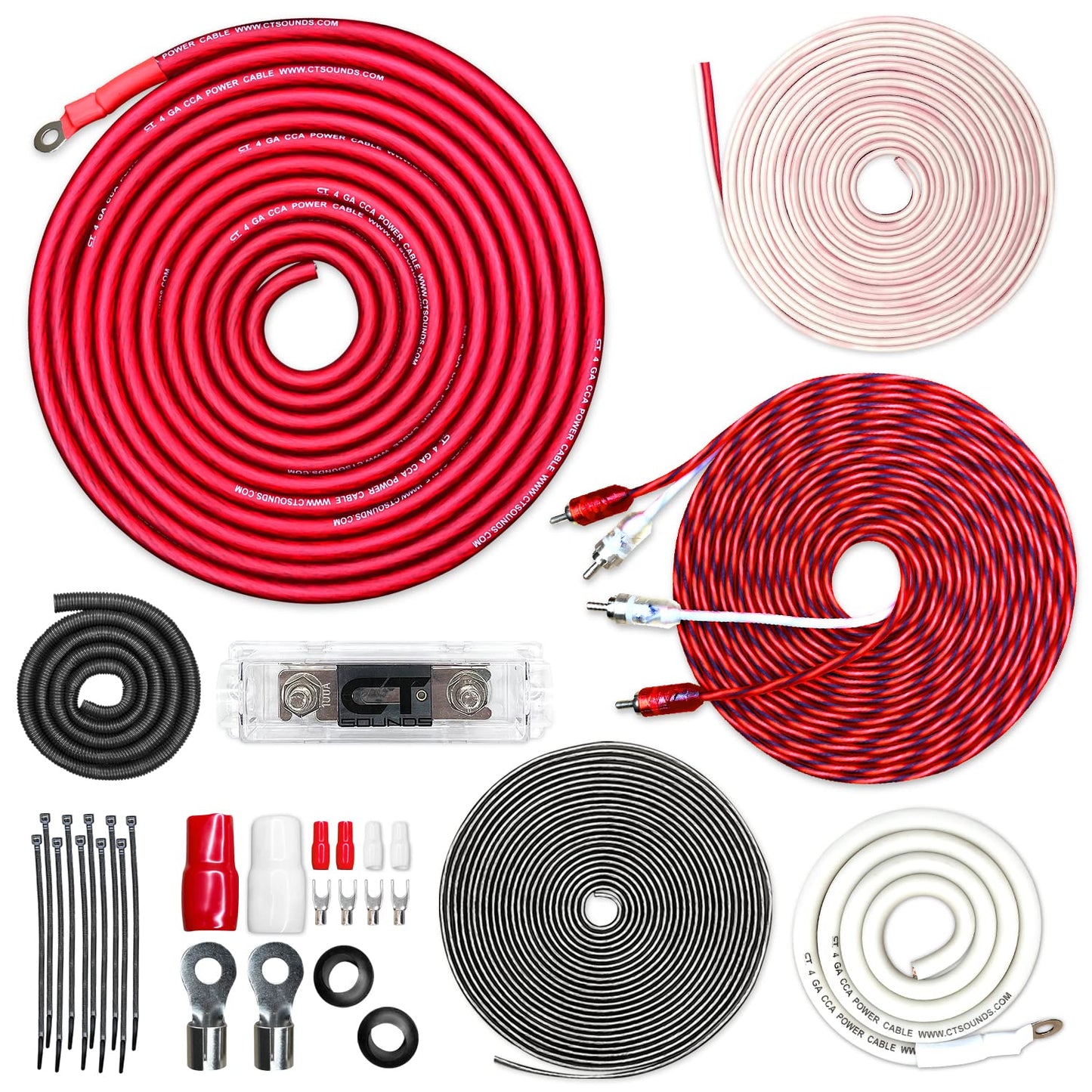 CT Sounds - Paquete Completo de Graves de 8 Pulgadas y 800 W con Caja de Subwoofer Cargada y Amplificador