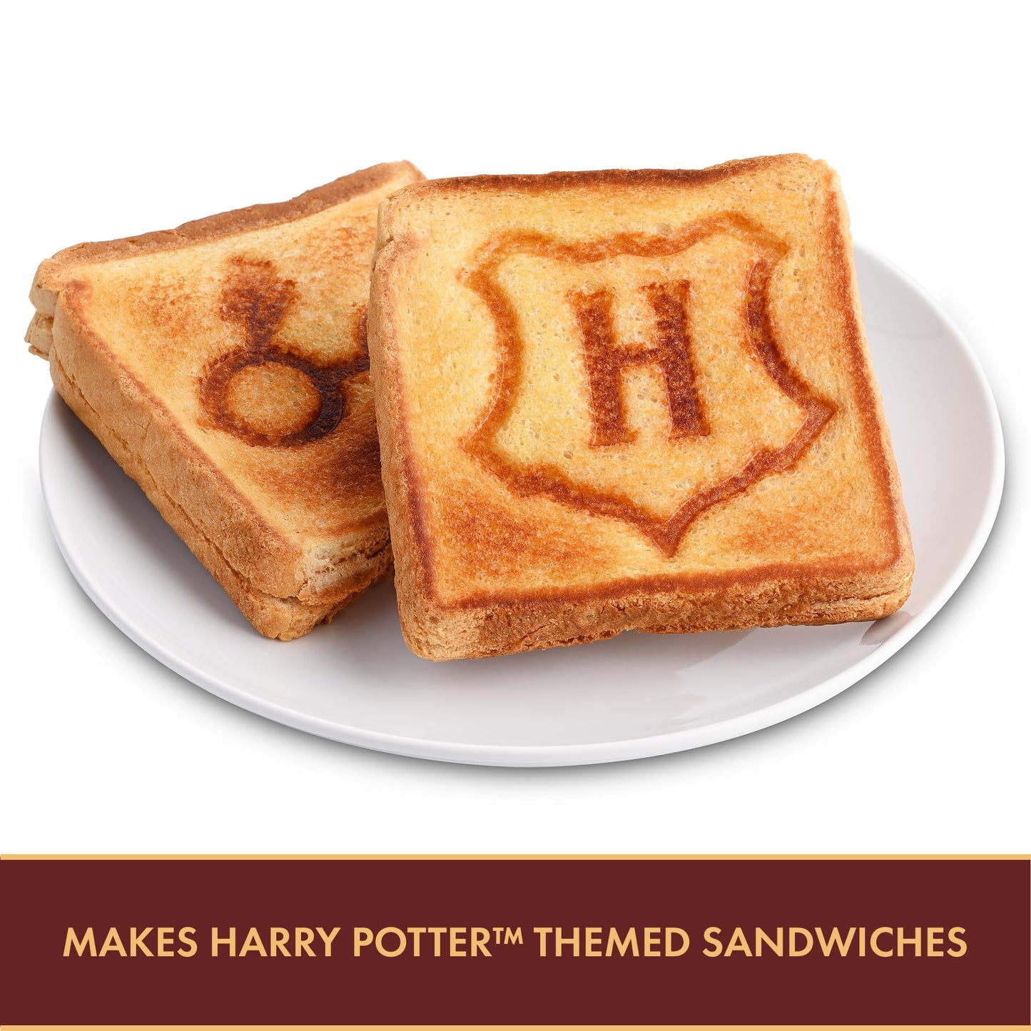 Sandwichera Dual Warner Brothers Negro Dorado con Imprints Hogwarts Crest y Vasos Harry Potter