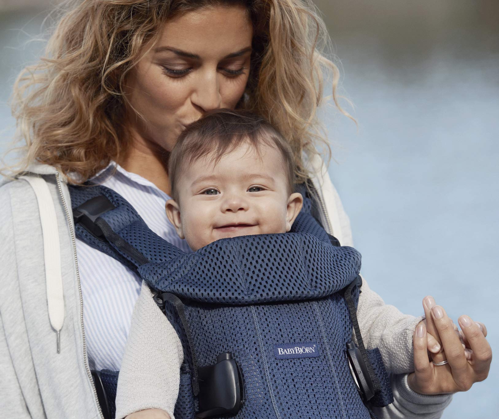 BABYBJÖRN New Baby Carrier One Air 2019 Edition, Mesh, Navy Blue