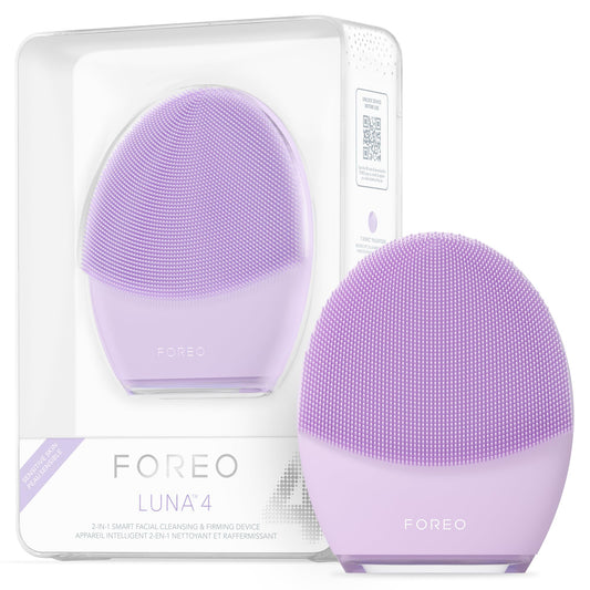 Cepillo de Limpieza Facial FOREO LUNA 4 Azul | Masajeador Facial Reafirmante | Cuidado Anti-Edad para Piel Sensible