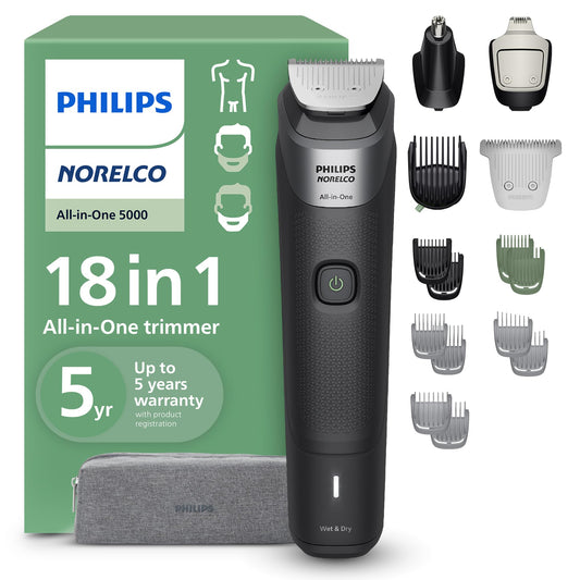Recortadora Philips Norelco 5000 Series Plata Todo en Uno para Hombre