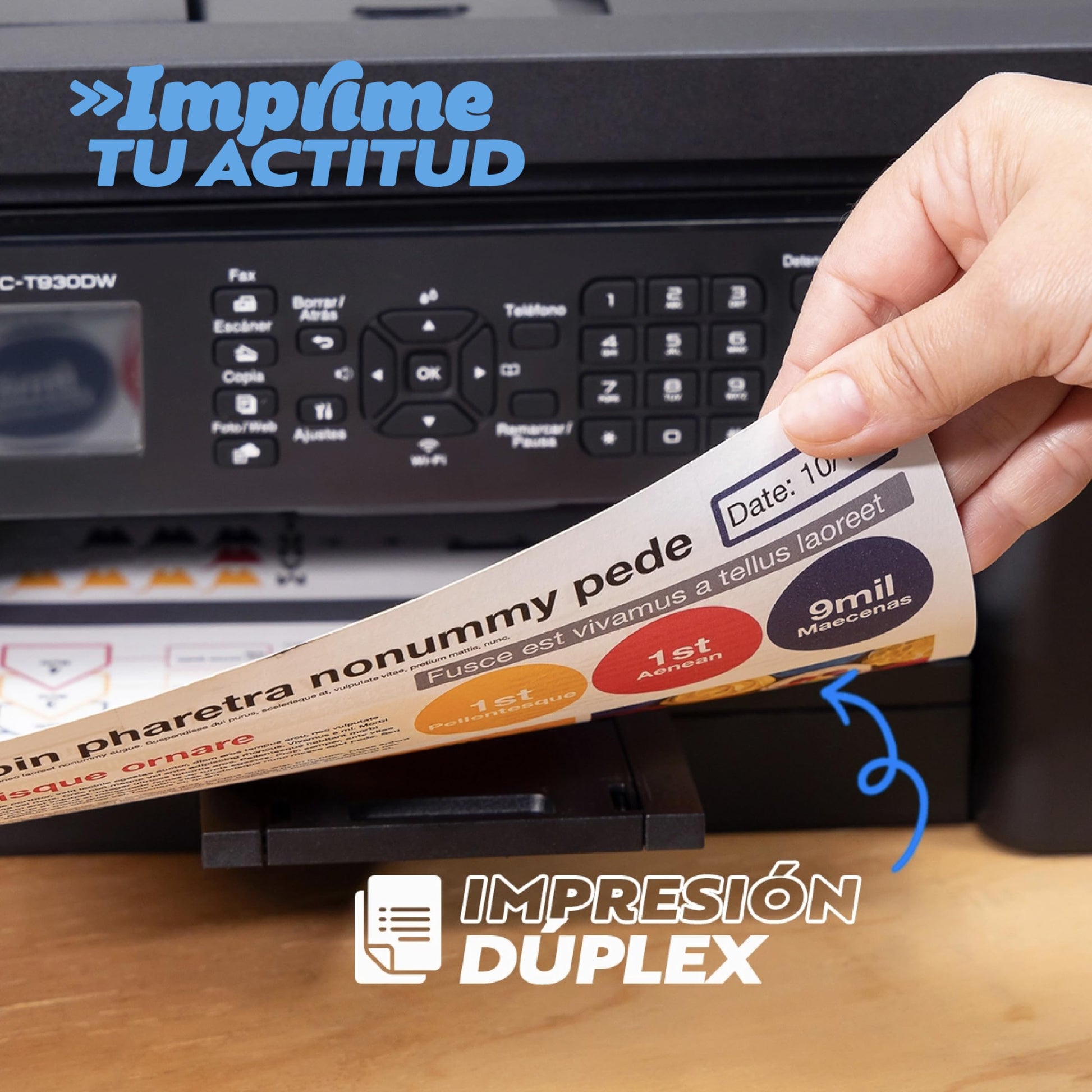 Brother Impresora Multifuncional 4 en 1 Inyección de Tinta Continua a Color MFC-T930DW | Tecnología InkBenefit Tank | Impresión Dúplex,Conectividad Wi-Fi 5GHz, Fax | Impresión en Negro y Color