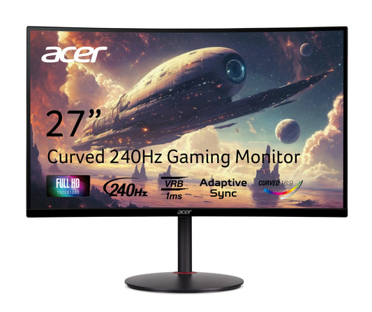 Acer Monitor Gamer Curvo Nitro XZ0 de 27" FHD (1920 x 1080) panel VA | frecuencia de actualización de 240 Hz | 1 ms (VRB) | puertos 2 HDMI y 1 DisplayPort