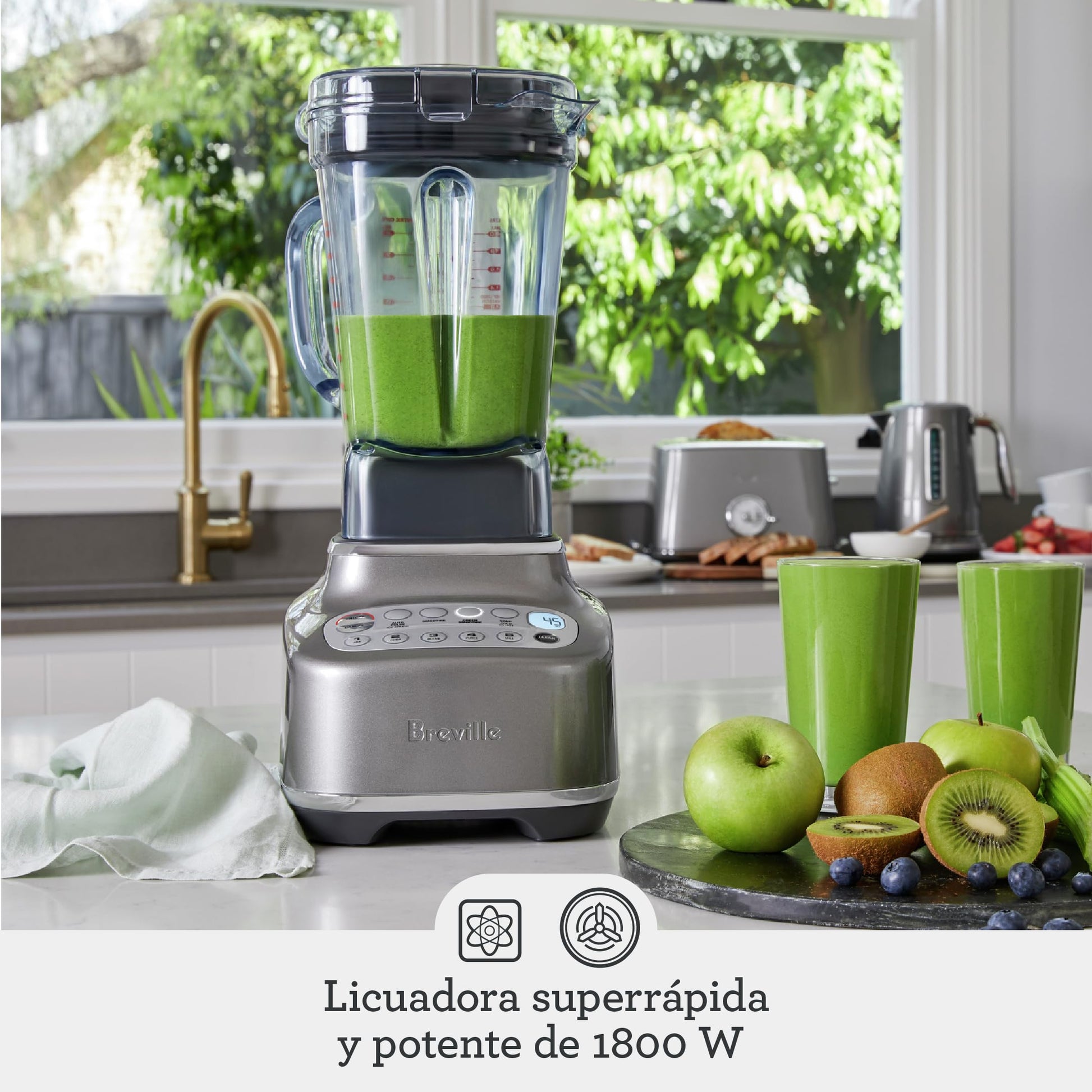 Breville BBL820SHY la Batidora Q Encimera, Nogal Ahumado