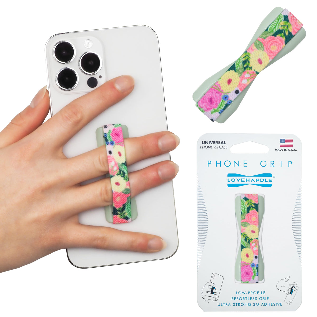 Empuñadura Universal LOVEHANDLE Camelias Original para Teléfono