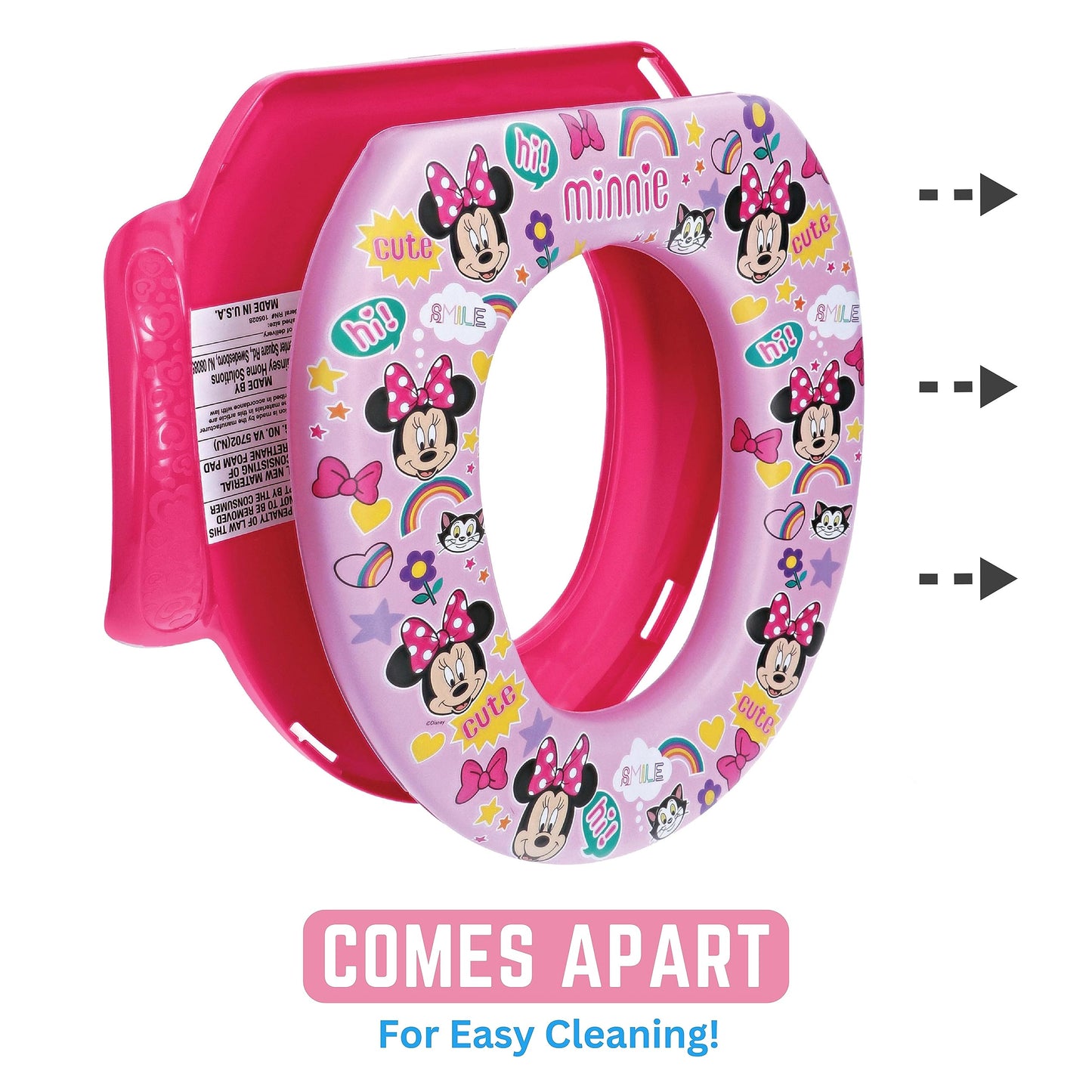 Disney Minnie Mouse "Smile" - Juego esencial de entrenamiento para ir al baño de 2 piezas
