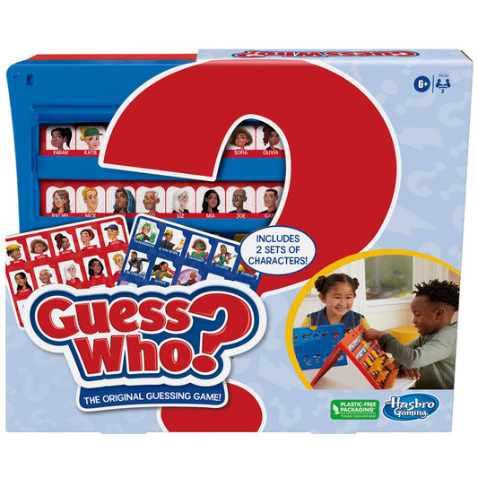 Hasbro Gaming Guess Who? Marco Original fácil de Cargar, Hoja de Personajes de Doble Cara, Juegos de Mesa para 2 Jugadores para niños, Juegos de adivinar para familias, a Partir de 6 años
