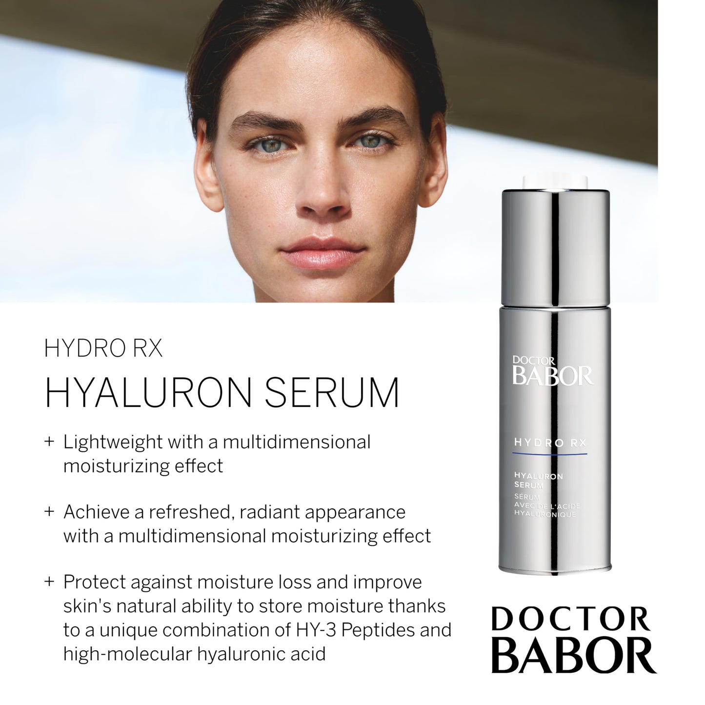 DOCTOR BABOR HYDRO RX Hyaluron Serum for Face 1.75 oz -Best Natural Hyaluronic Acid Cream for Day and Night