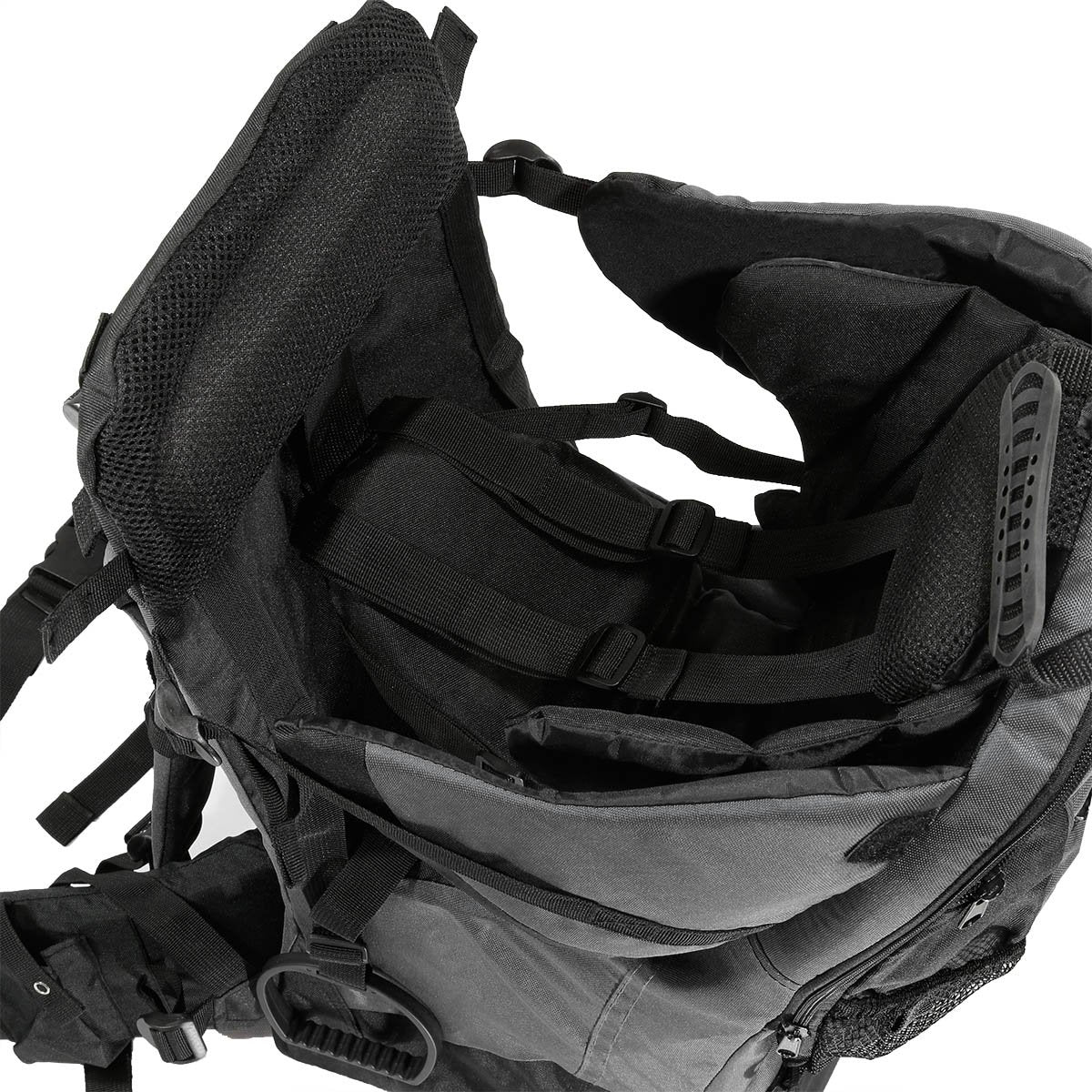 Clevr - Mochila Ligera Excursionismo de Lujo Para Bebé Niño Con Visera de Parasol, Gris