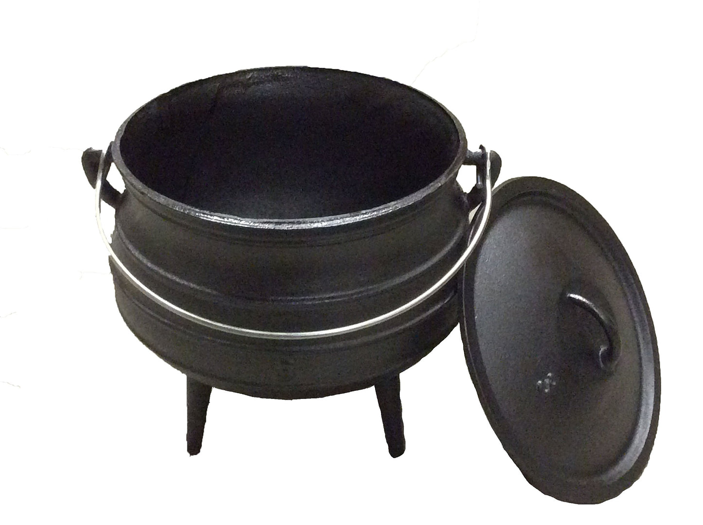 Cuisiland - Olla de caldero Potjie de hierro fundido de 8.5 cuartos con tapa y 3 patas, olla de fogata presazonada de estilo sudafricano para cocinar al aire última intervensión, sopas, guisos y