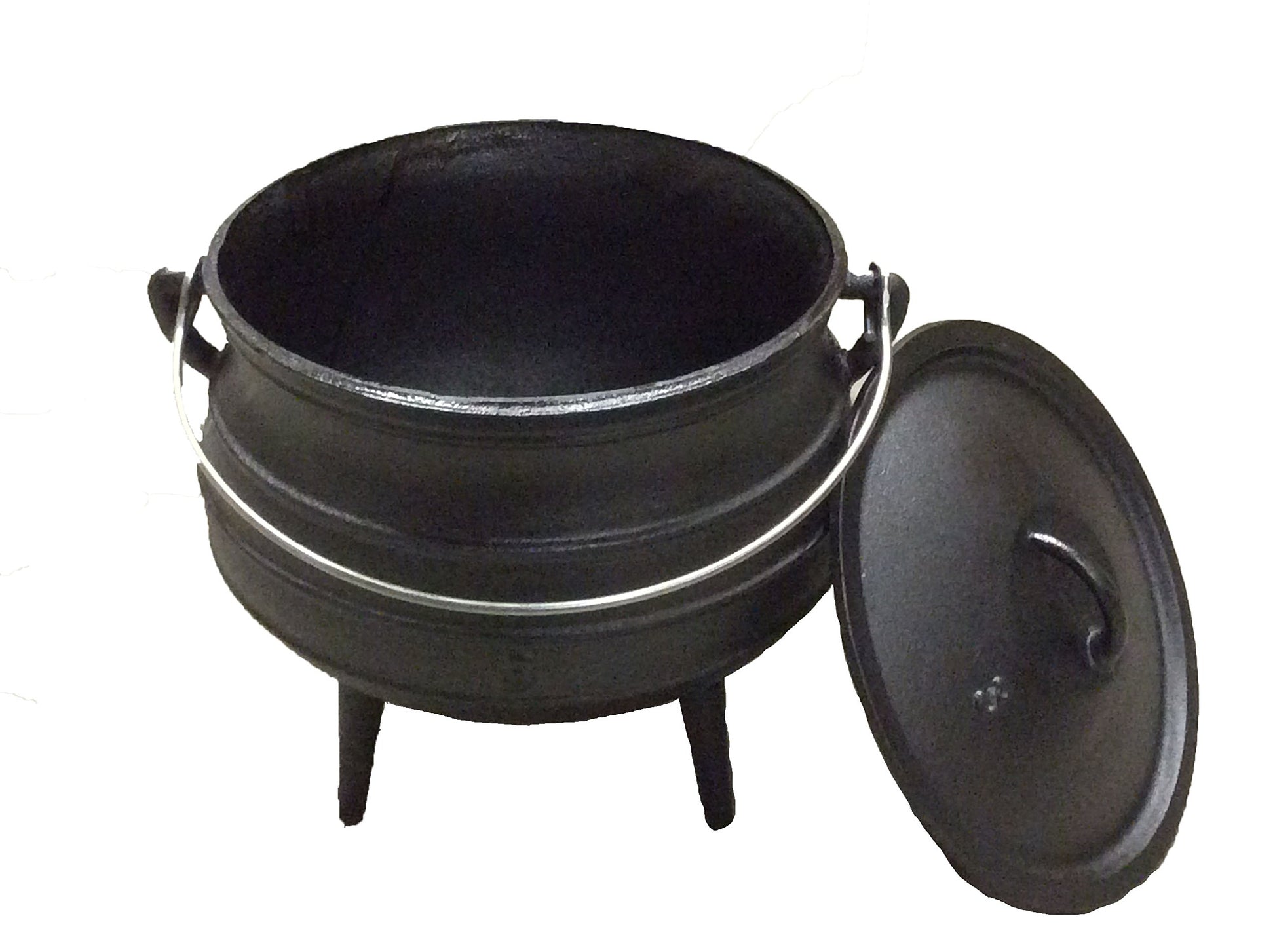 Cuisiland - Olla de caldero Potjie de hierro fundido de 8.5 cuartos con tapa y 3 patas, olla de fogata presazonada de estilo sudafricano para cocinar al aire última intervensión, sopas, guisos y