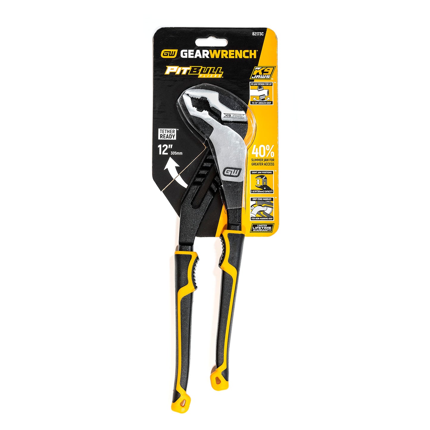 GEARWRENCH PITBULL K9 V-Jaw - Alicates de doble material para lengüeta y ranura - 82173C