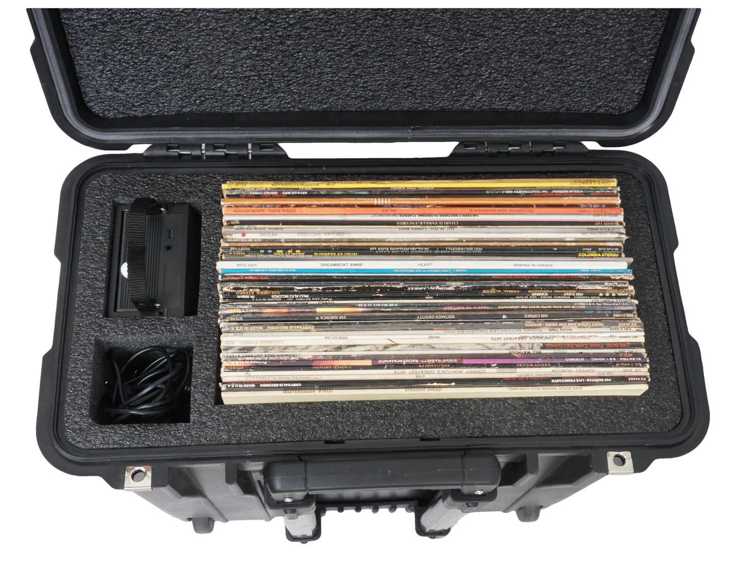 Case Club 50 - Funda impermeable para discos de vinilo con ruedas