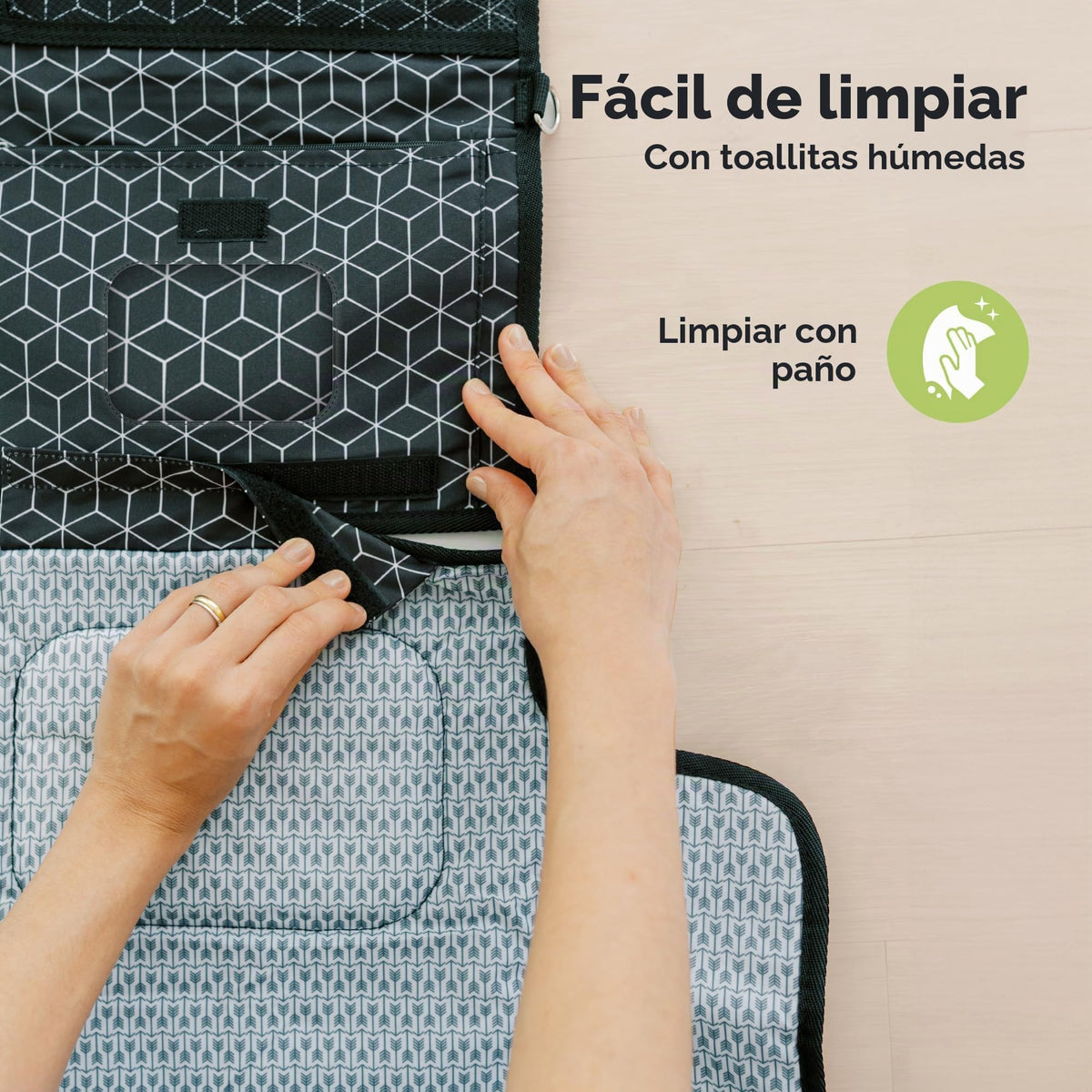 KeaBabies - Cambiador portátil para pañales – Cambiador grande impermeable para bebé, azul, plástico, mat