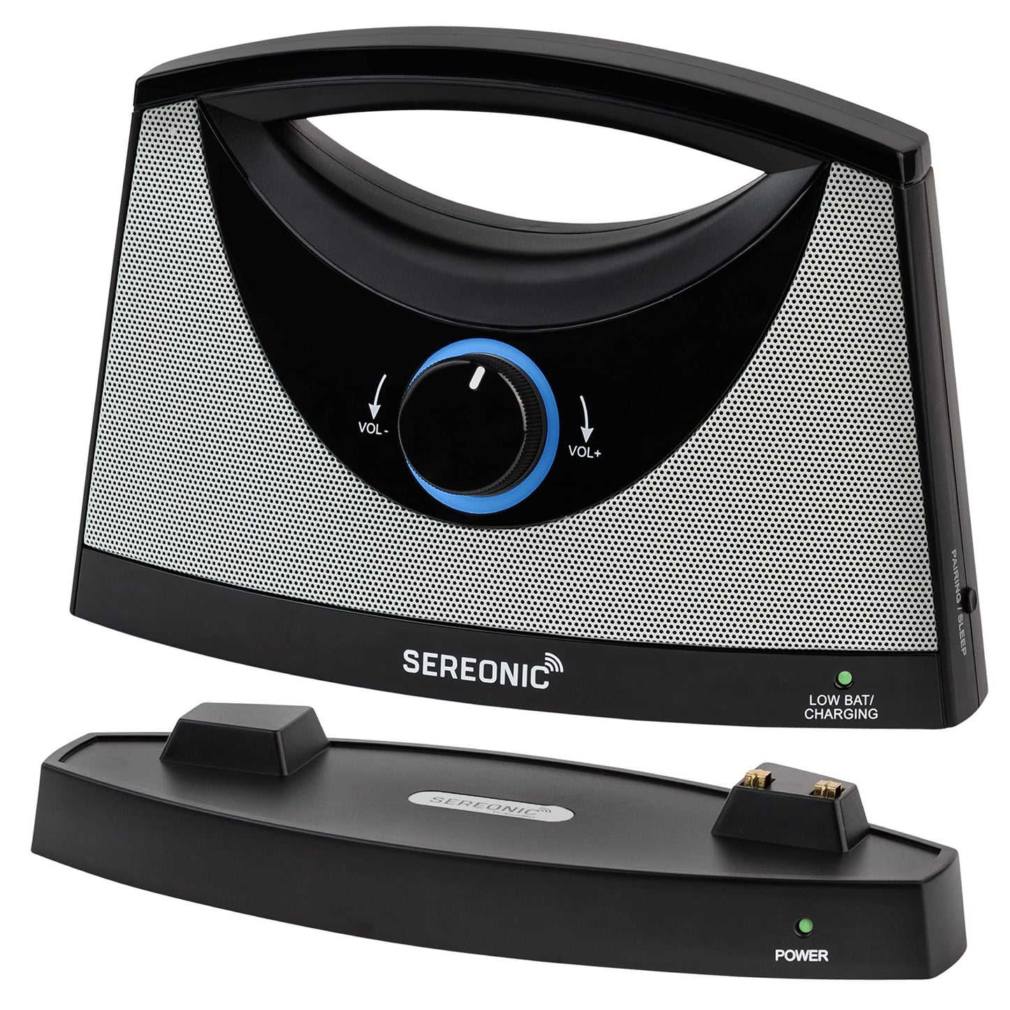 Altavoz de TV inalámbrico SEREONIC para Personas con Problemas de audición: escuche su televisor con más claridad sin Molestar a los demás, Perfecto para Ver televisión sin un Volumen estruendoso