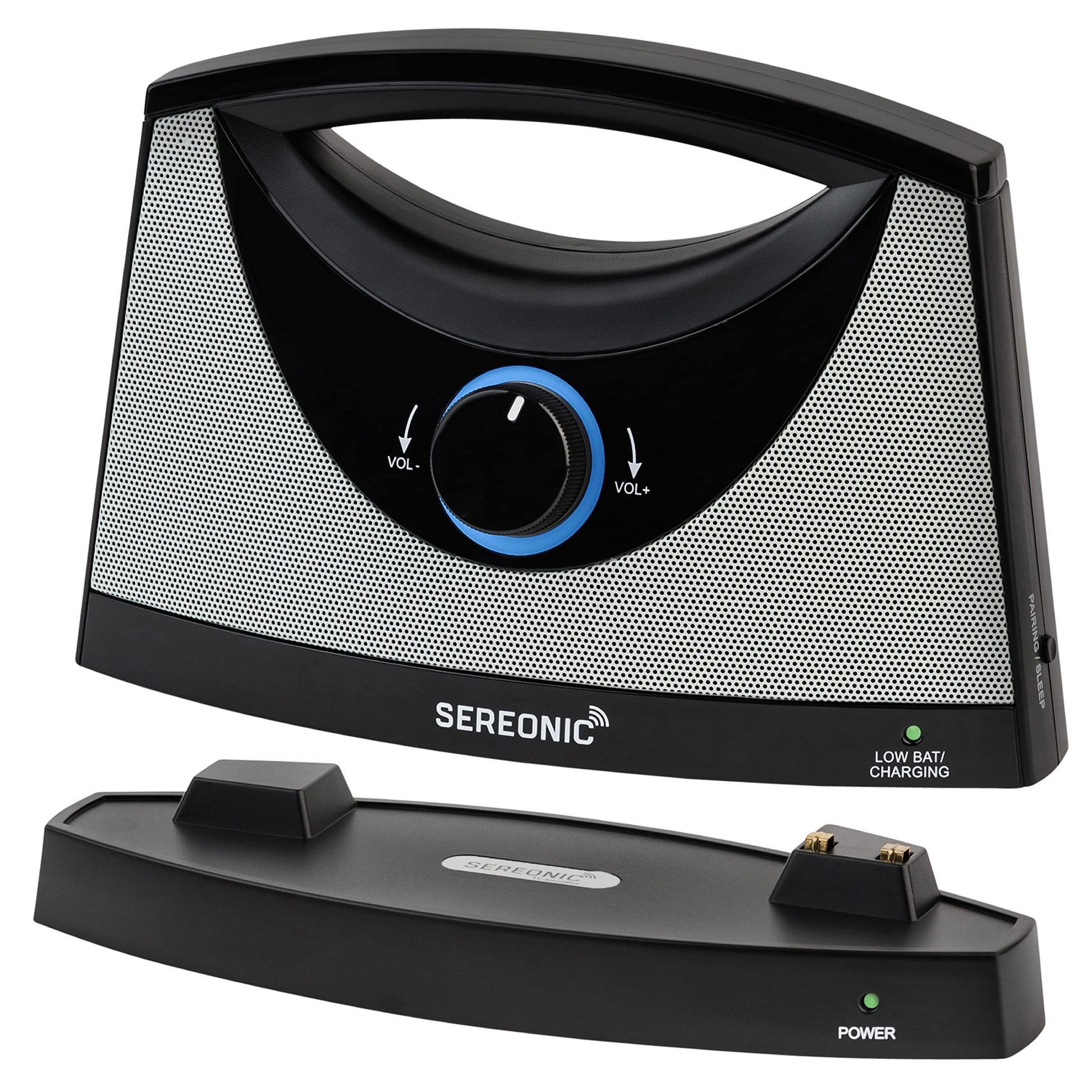Altavoz de TV inalámbrico SEREONIC para Personas con Problemas de audición: escuche su televisor con más claridad sin Molestar a los demás, Perfecto para Ver televisión sin un Volumen estruendoso