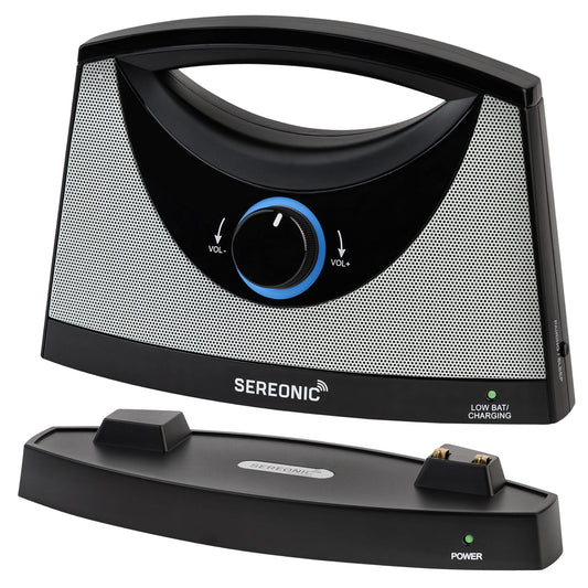 Altavoz de TV inalámbrico SEREONIC para Personas con Problemas de audición: escuche su televisor con más claridad sin Molestar a los demás, Perfecto para Ver televisión sin un Volumen estruendoso