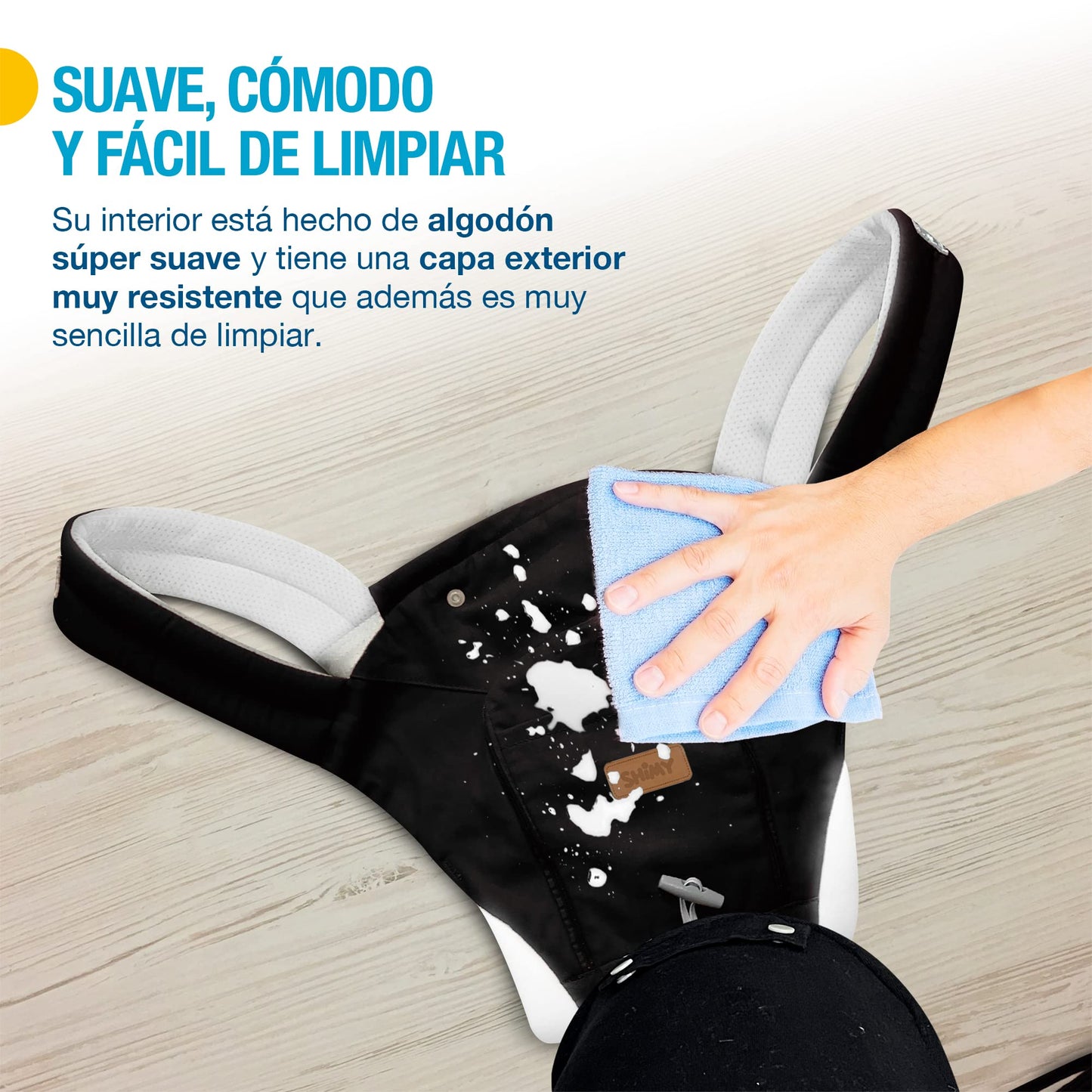 SHIMY Canguro para Bebé, Cangurera Portabebé Tipo Fular para Niños de 0 a 36 Meses, Mochila Ergonómica con Soporte para Cintura, Múltiples Compartimentos con Cierre, Ajustable a Varias Posiciones