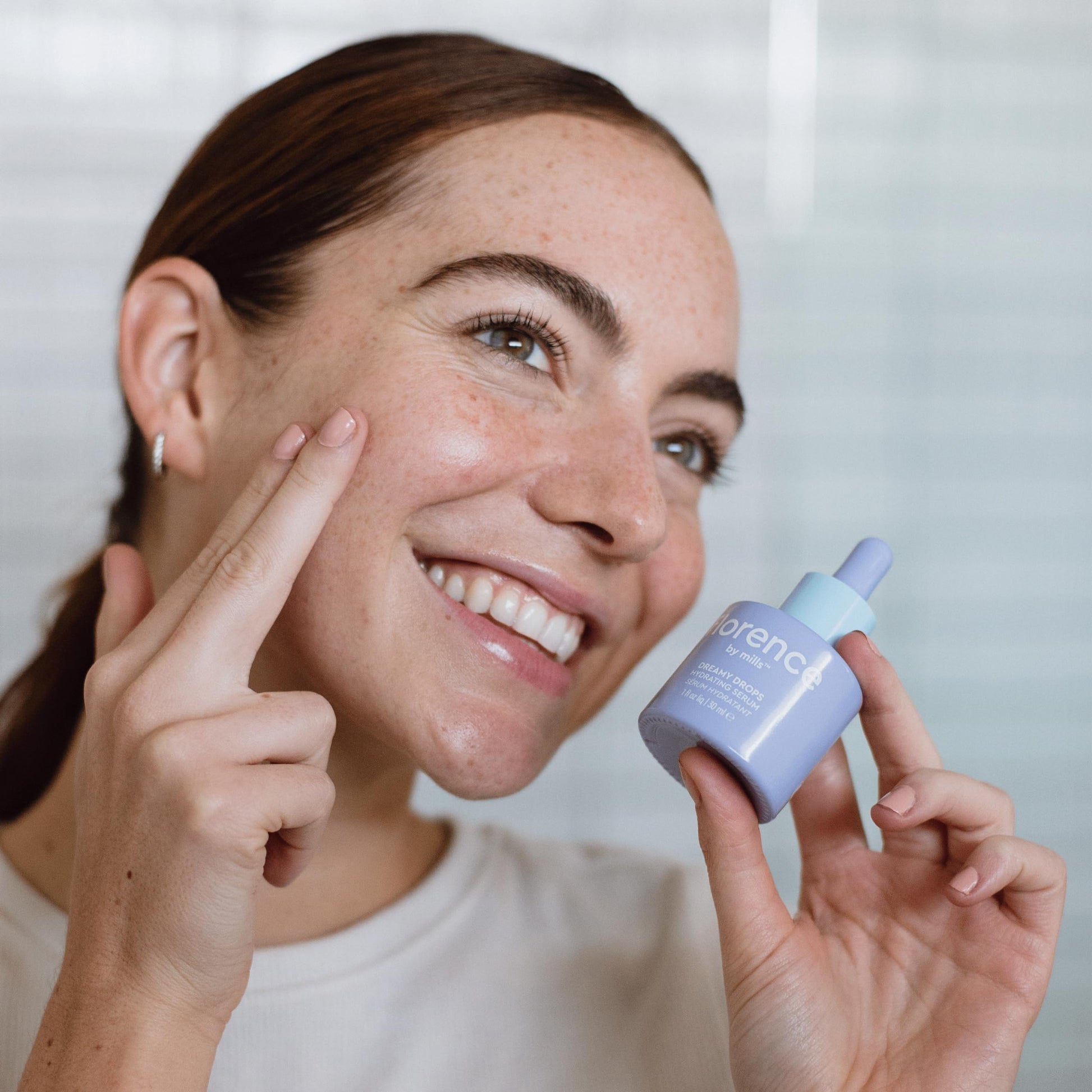 Florence by Mills Dreamy Drops Hydrating Serum | Silky + Lightweight Face Serum | Glowing + Hydrate | Help Balance oil + Soft and Smooth Skin | Vegan & Cruelty-Free