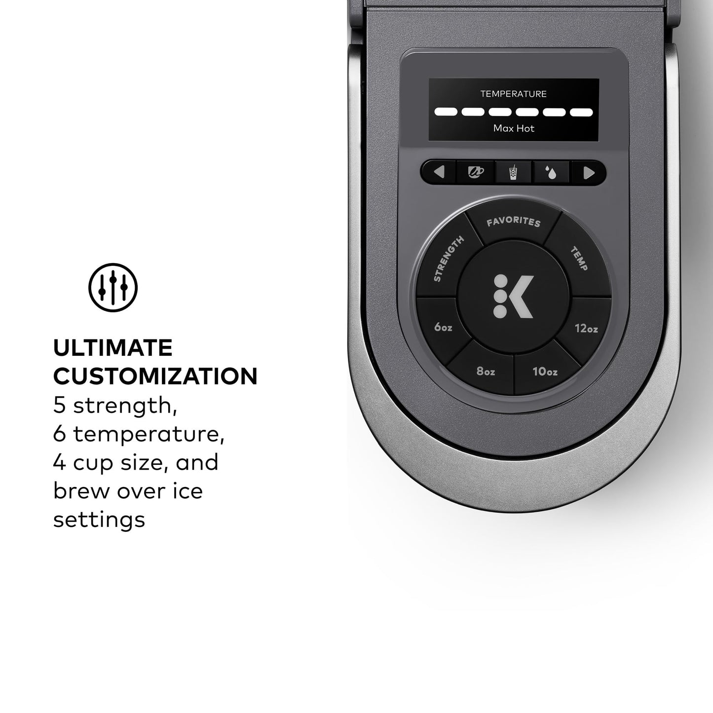 Keurig K-Supreme SMART - Cafetera de una sola porción con compatibilidad Wifi, 4 tamaños de cerveza y depósito extraíble de 66 onzas, compatible con Alexa, gris