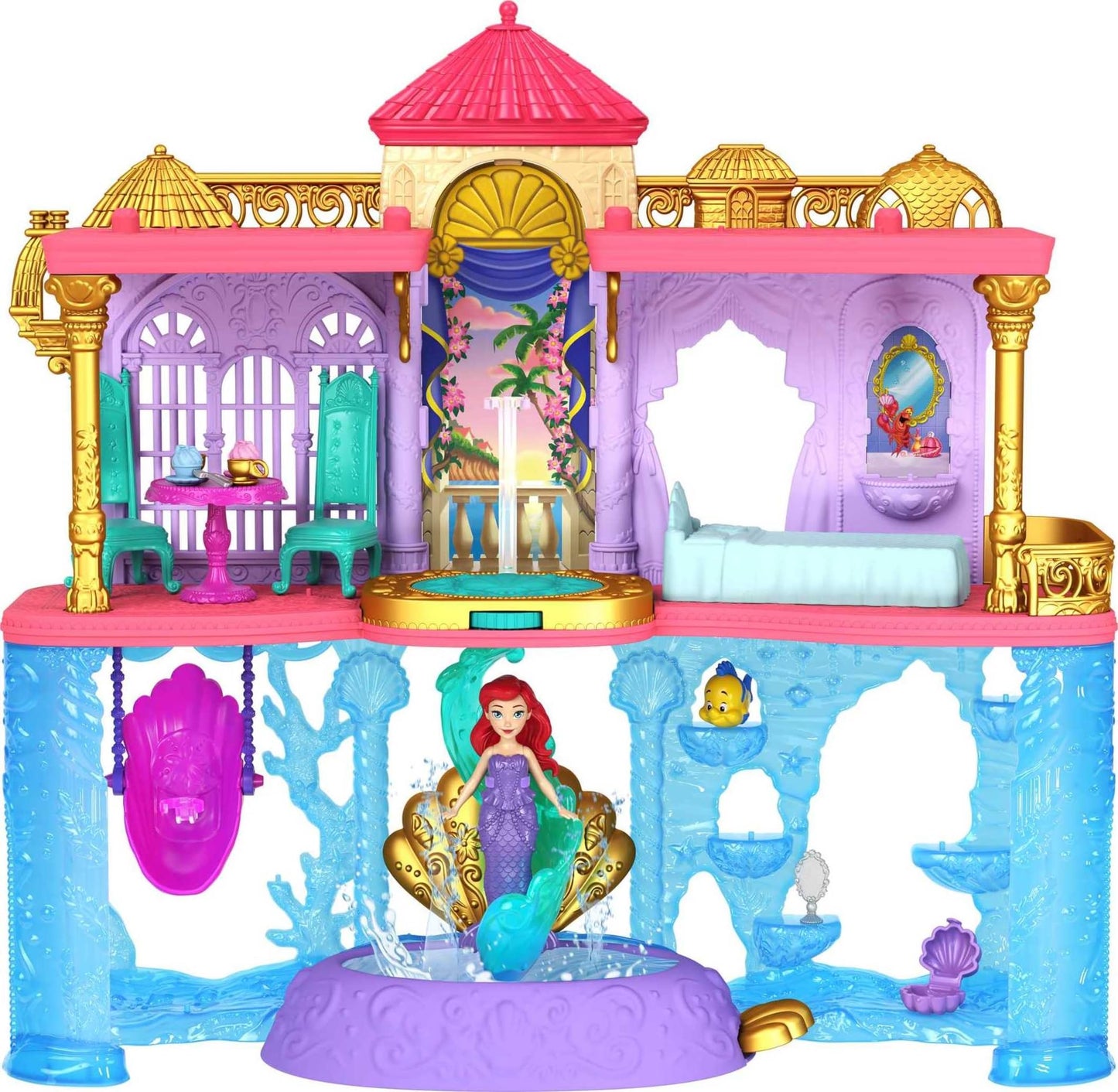 Set de Juego Castillo Ariel Mattel Mar y Tierra Mundo Marino para Niñas 3 Años+