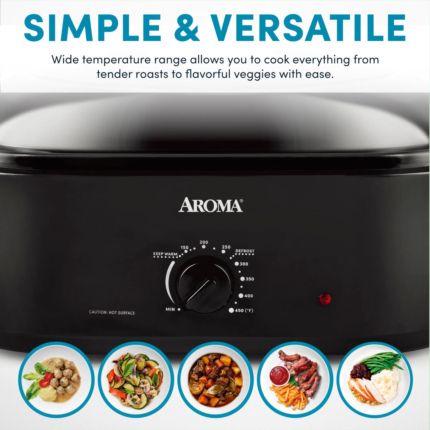 Aroma Housewares AROMA 18Qt. Horno tostador (negro)