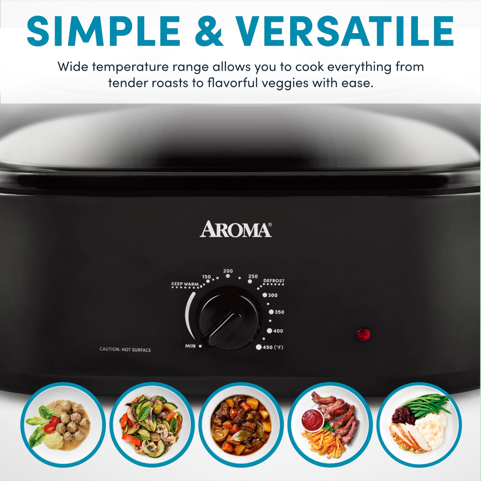 Aroma Housewares AROMA 18Qt. Horno tostador (negro)