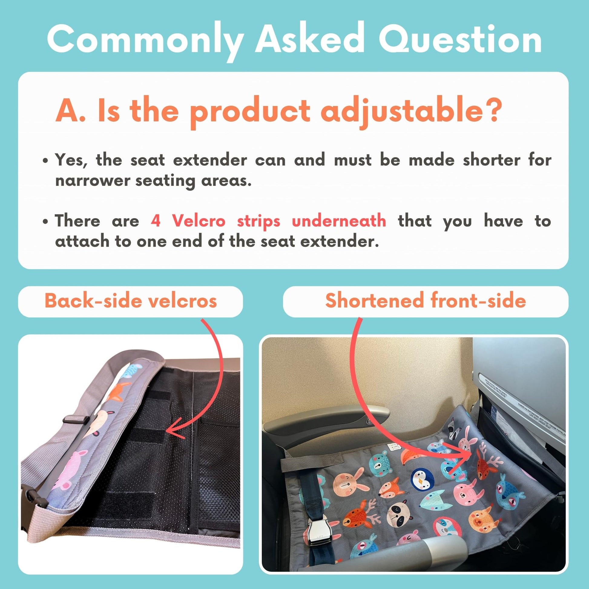 Little Traveler - Cama de Avión para Niños y Extensor de Asiento – Cama Portátil para Viaje, Ajustable y Fácil de Instalar – Esenciales para Viajar con Niños de 1 a 4 Años
