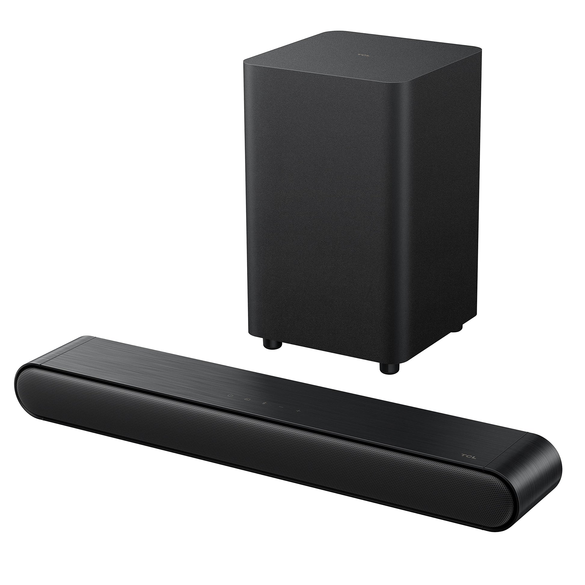 Barra de Sonido TCL 2.1 Canales con Subwoofer Inalámbrico Negro y Dolby Audio