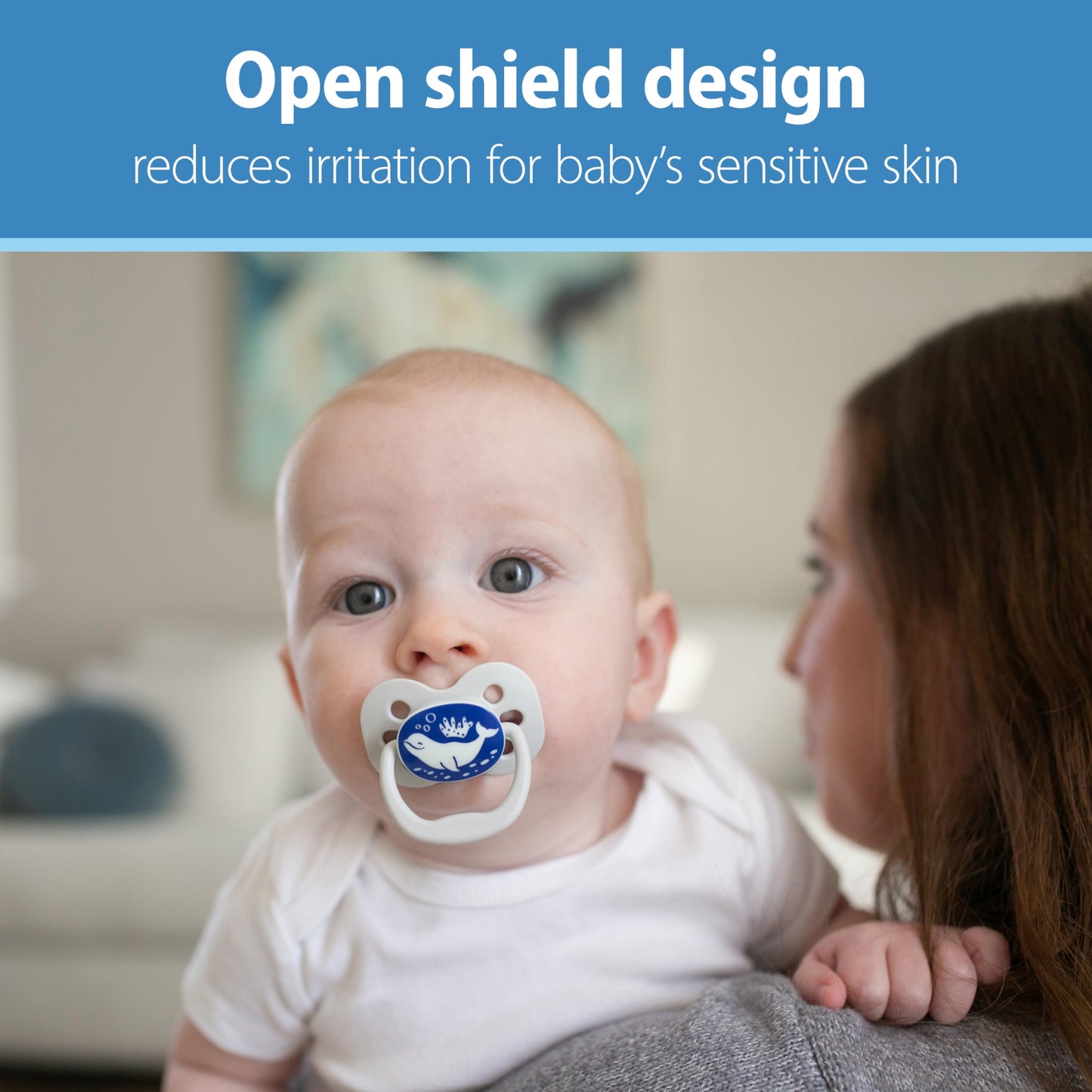 Chupetes Stage 1 Dr. Brown's Azul Resplandor en la Oscuridad 0-6 Meses